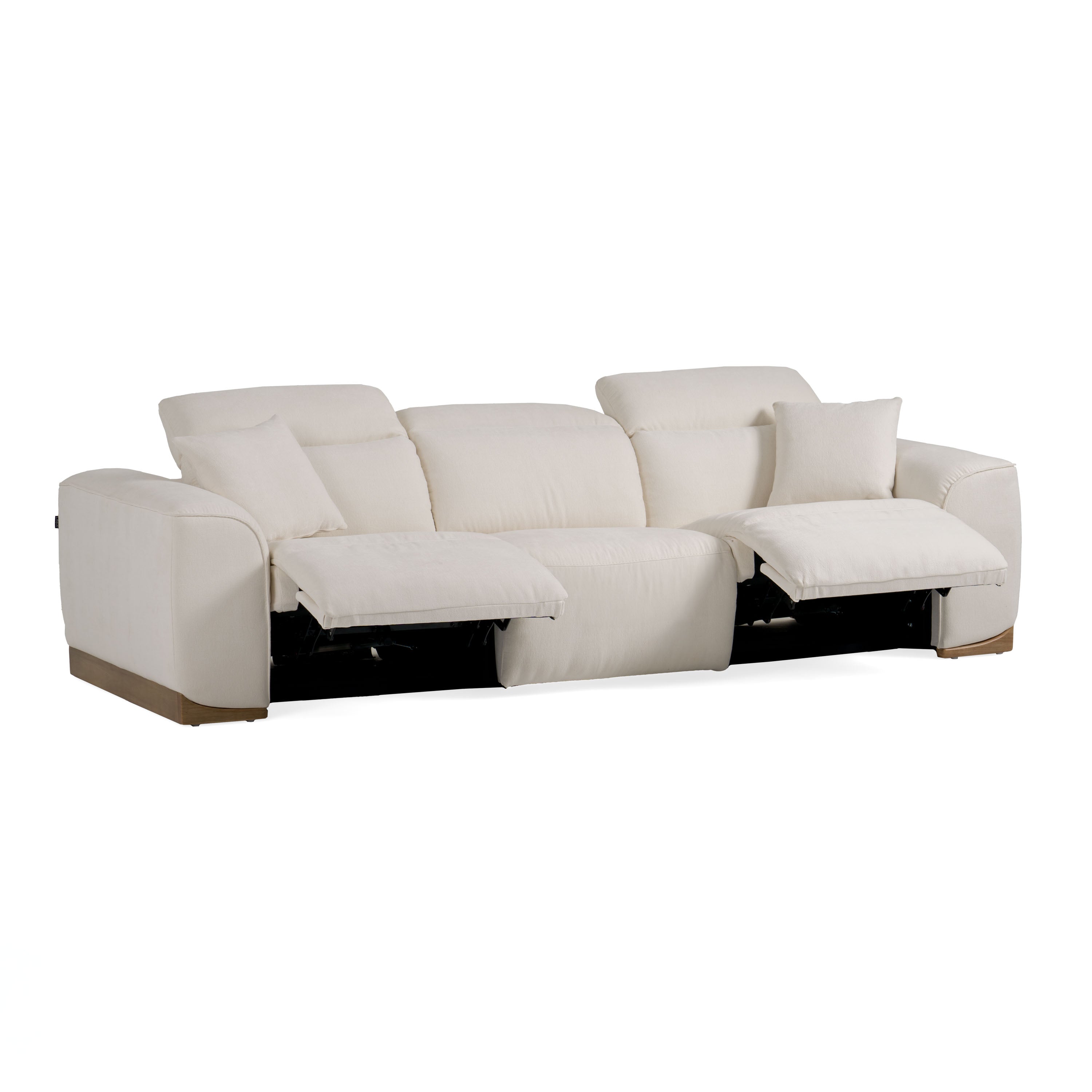 Hagerty Modern Fabric Sofa With 2 Power Recliners