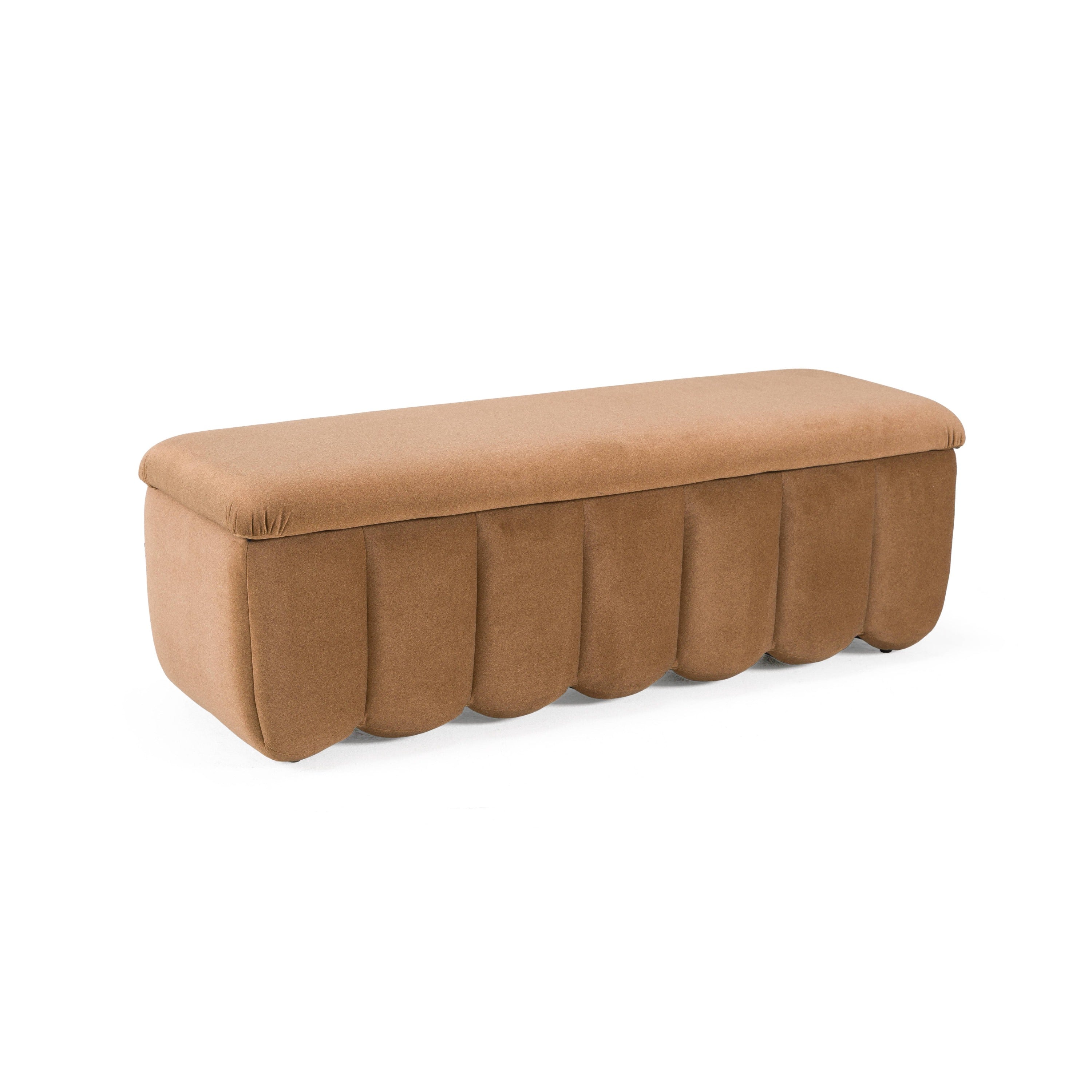 Modrest Harris Modern Fabric Bench w/ Storage