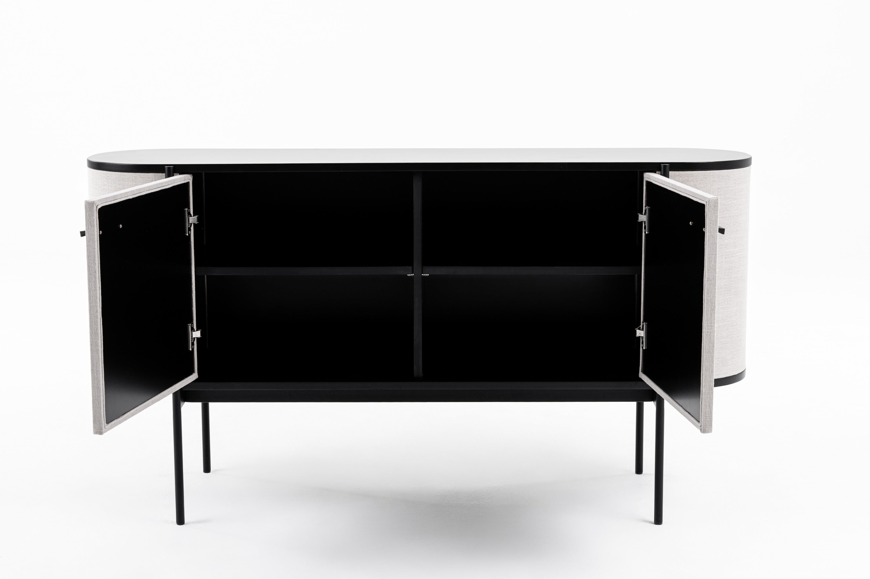 Hobart Modern Fabric & Metal Buffet