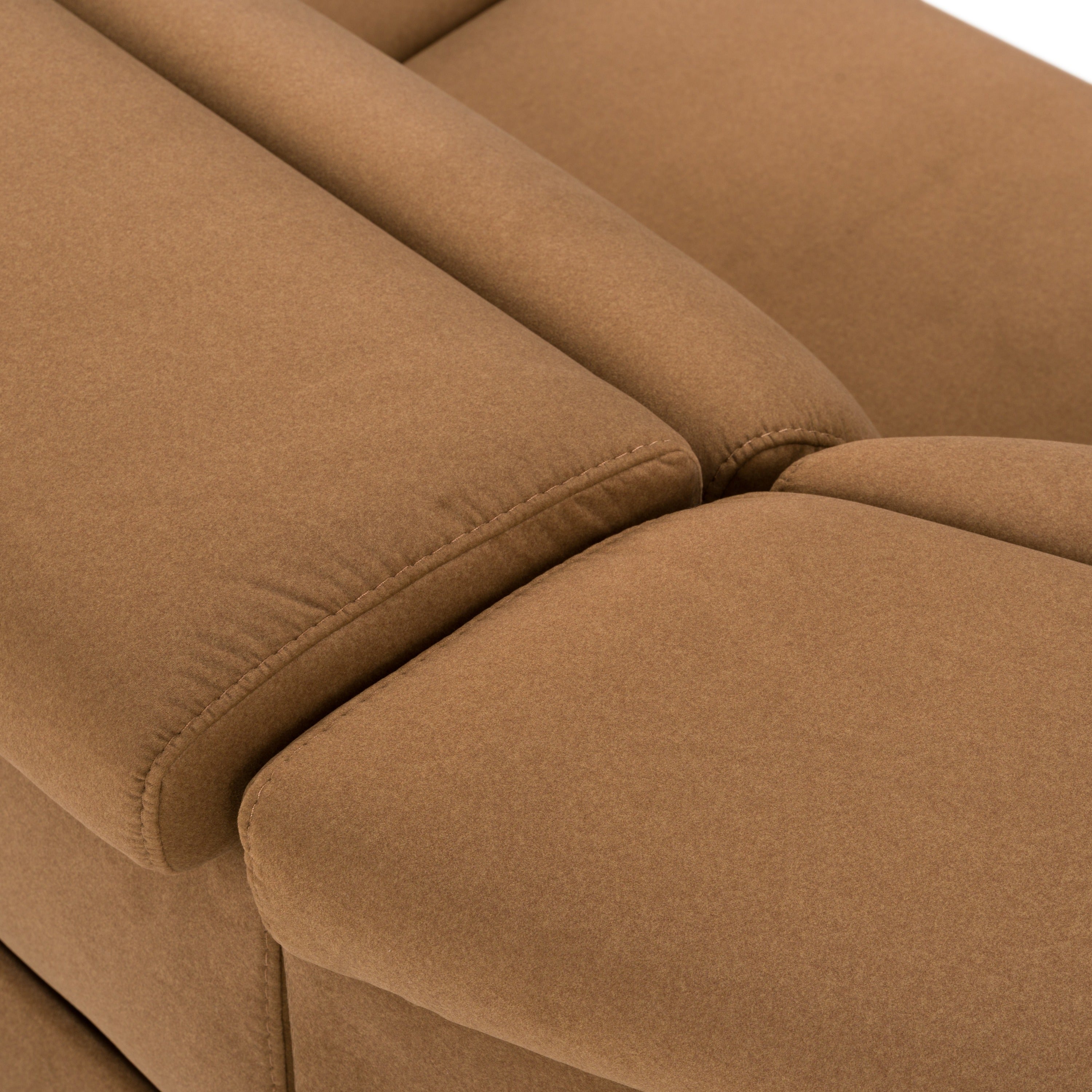 Horton Modern Fabric Sectional Sofa w/ 3 Recliners