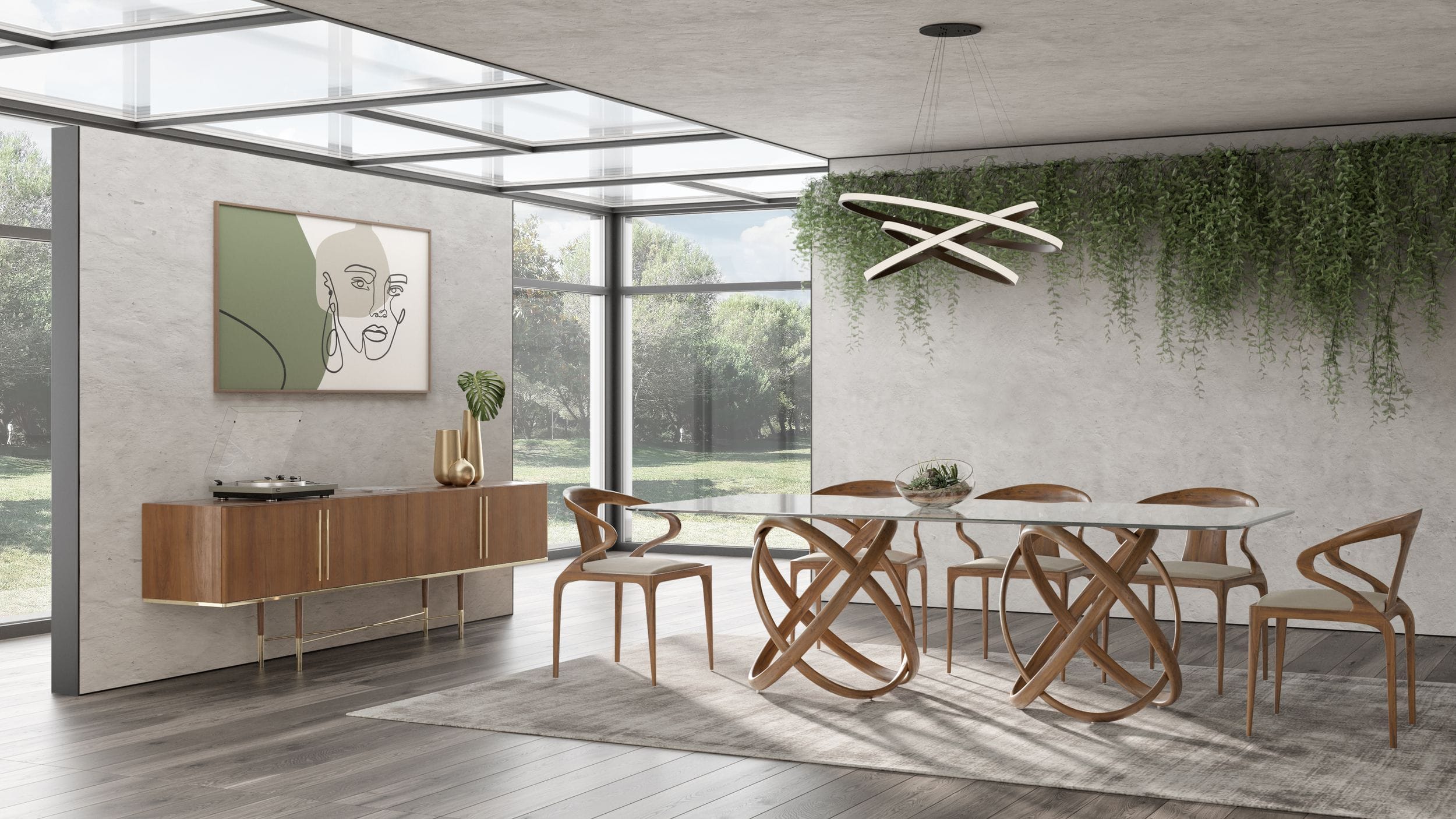 Mason Modern Glass Dining Table