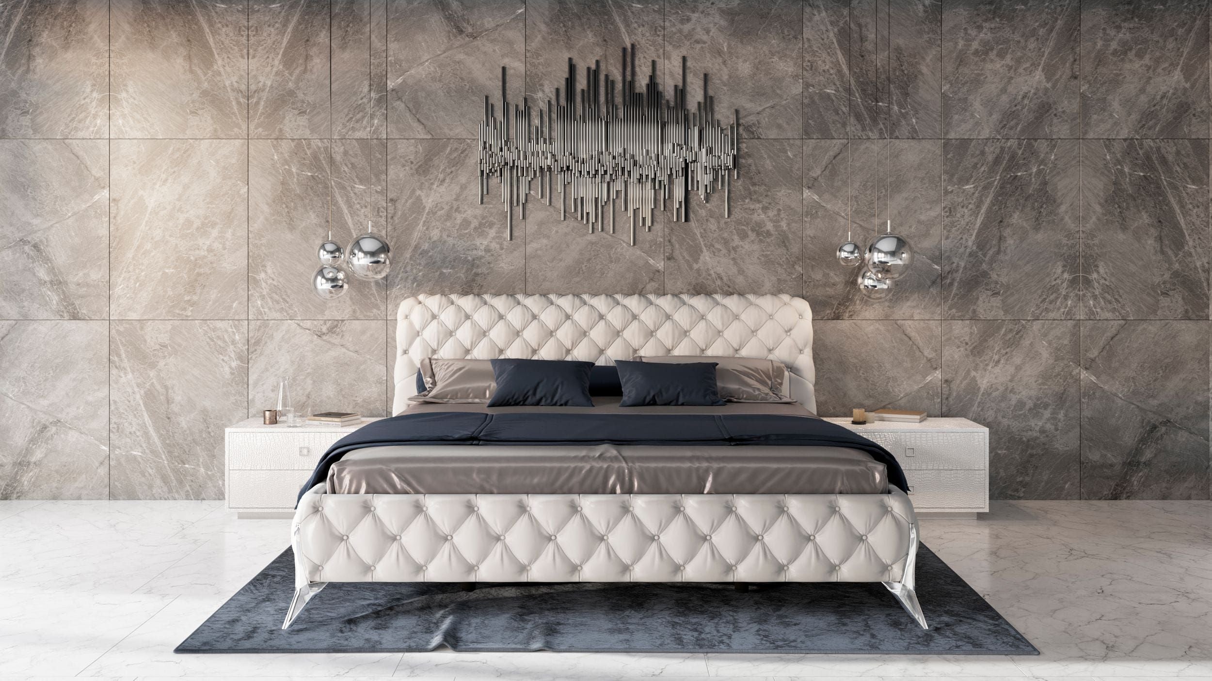Legend Modern Bonded Leather Bed