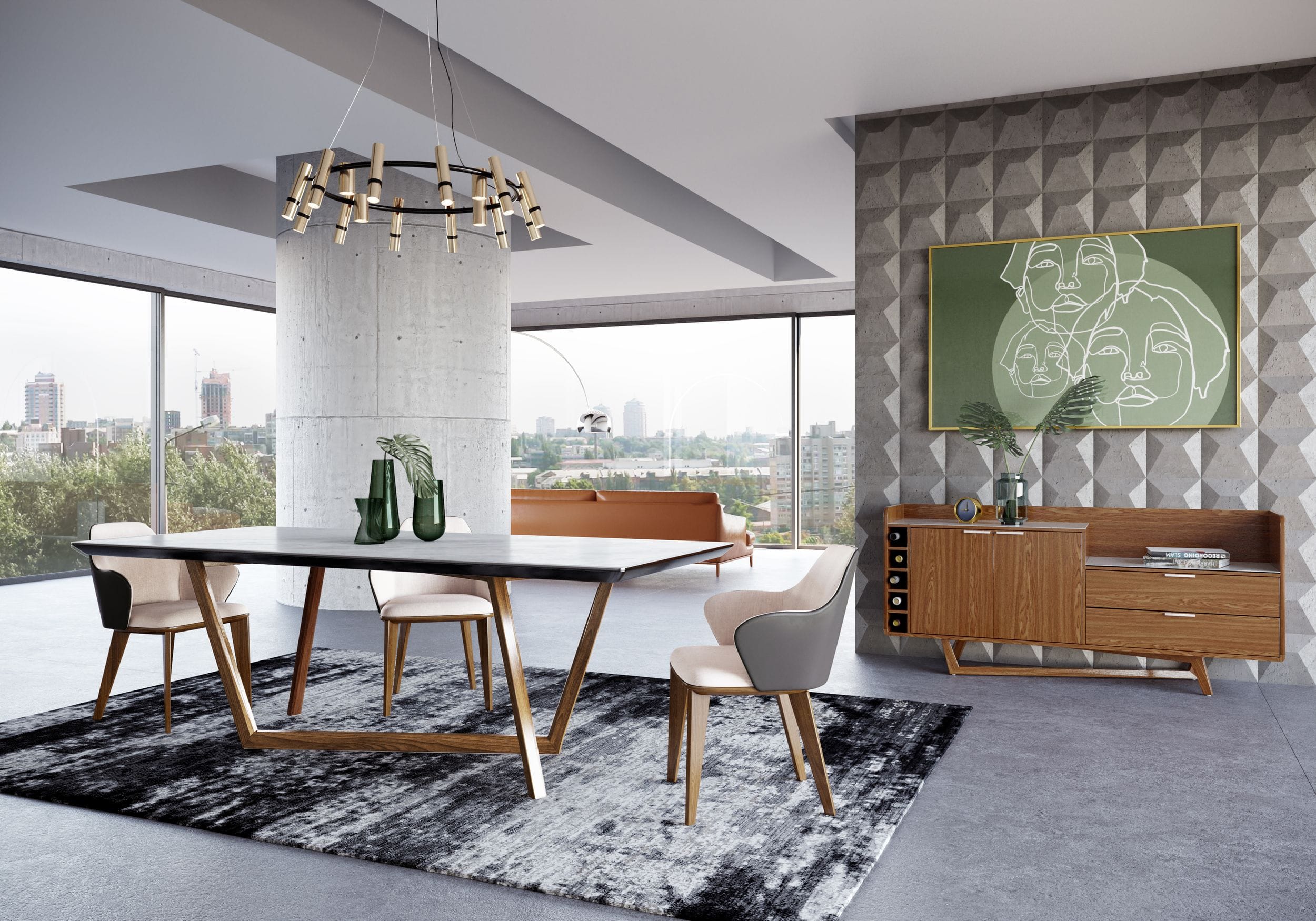 James Contemporary Dining Table