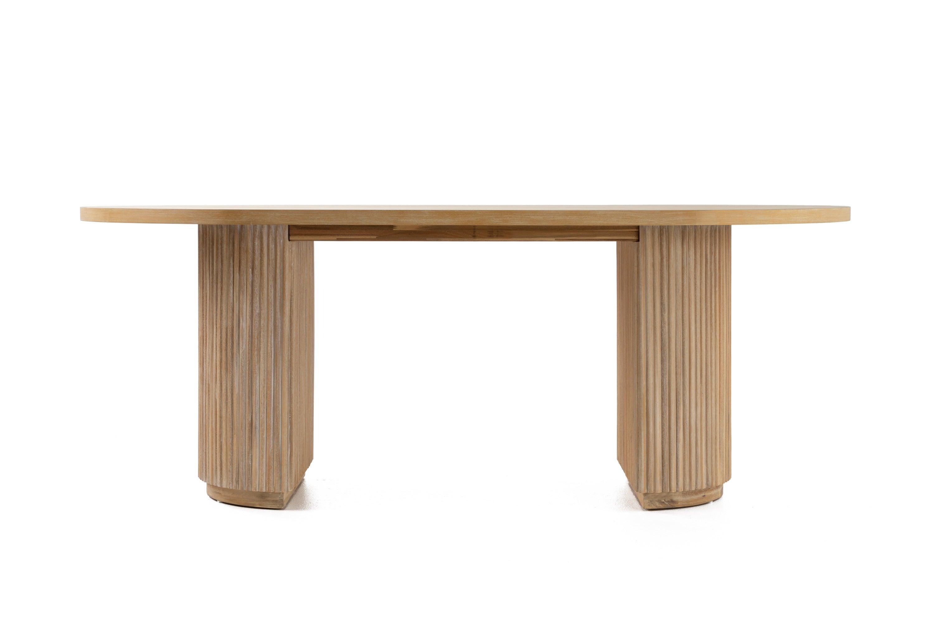 Jacobson Modern Acacia Oval Dining Table