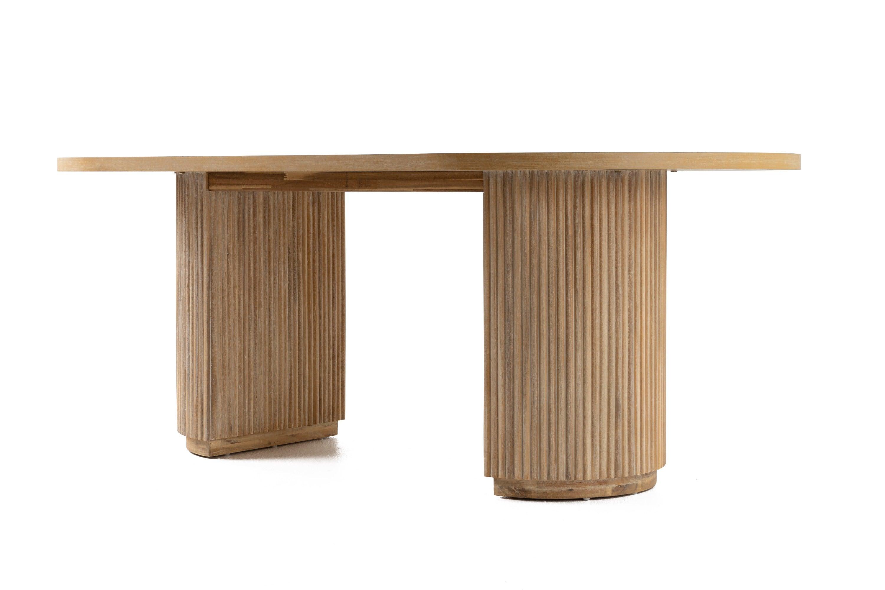 Jacobson Modern Acacia Oval Dining Table