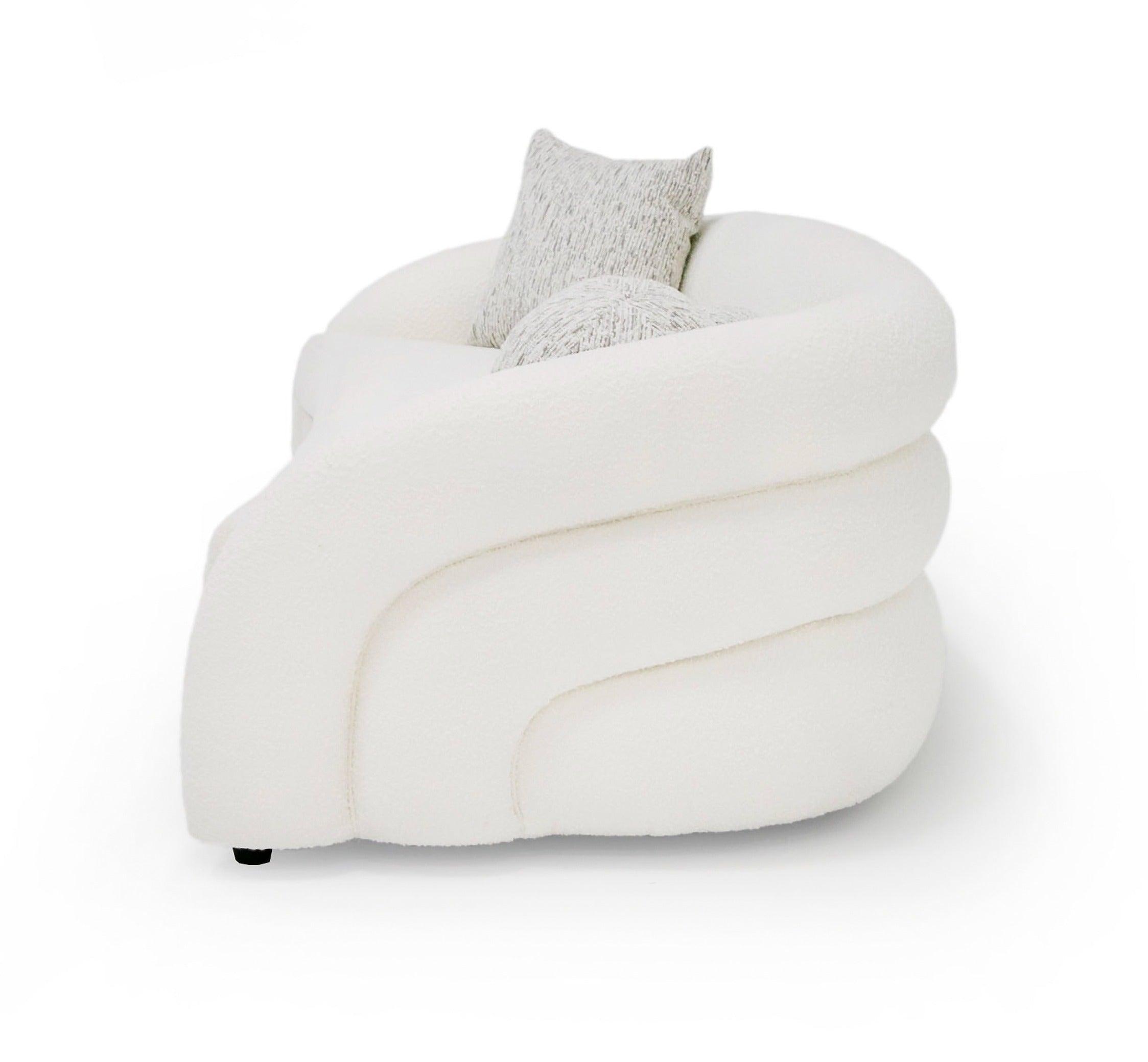 Modrest Joshua Modern 4Seater Curved and Fabric Sofa
