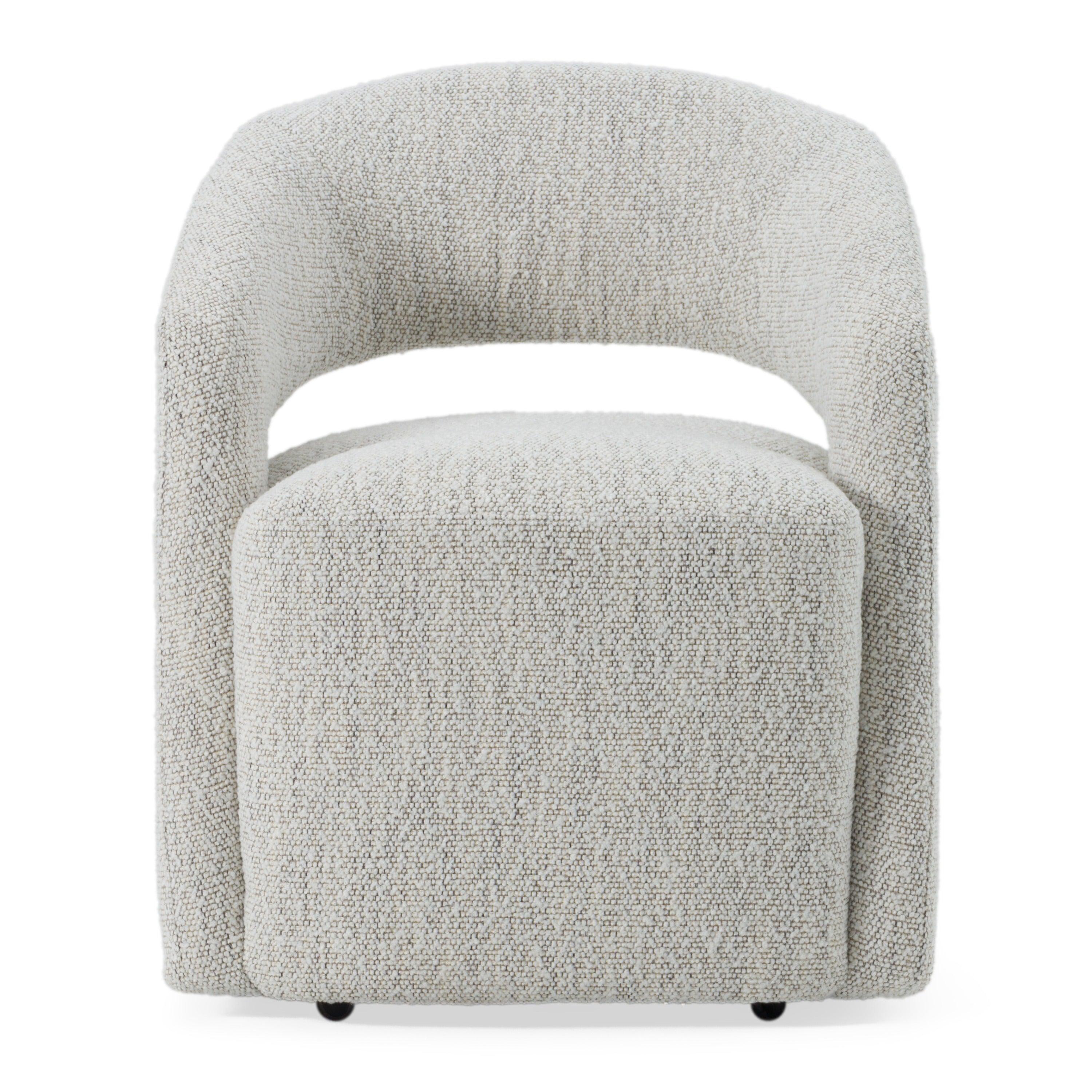 Modrest Kadoka Modern Fabric Swivel Dining Chair