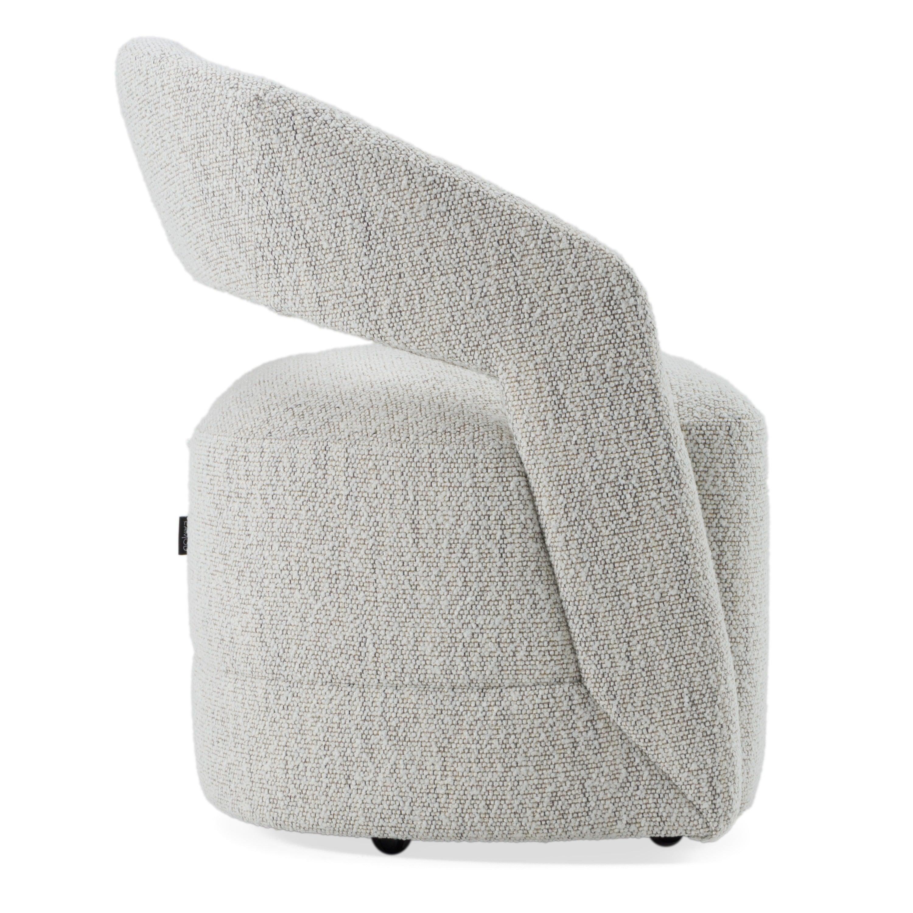 Modrest Kadoka Modern Fabric Swivel Dining Chair