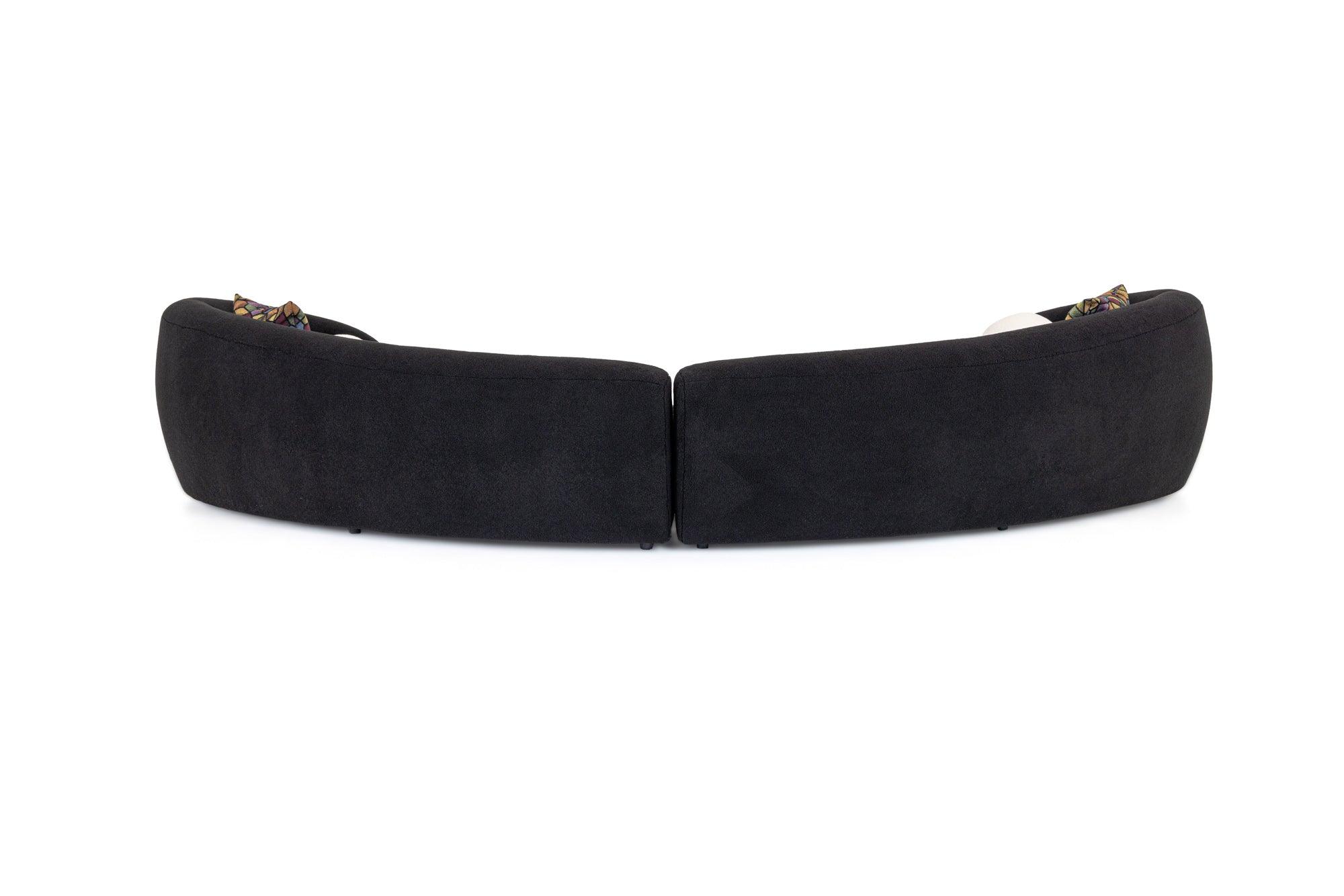 Kilmer Modern Curved Fabric Sectional Sofa