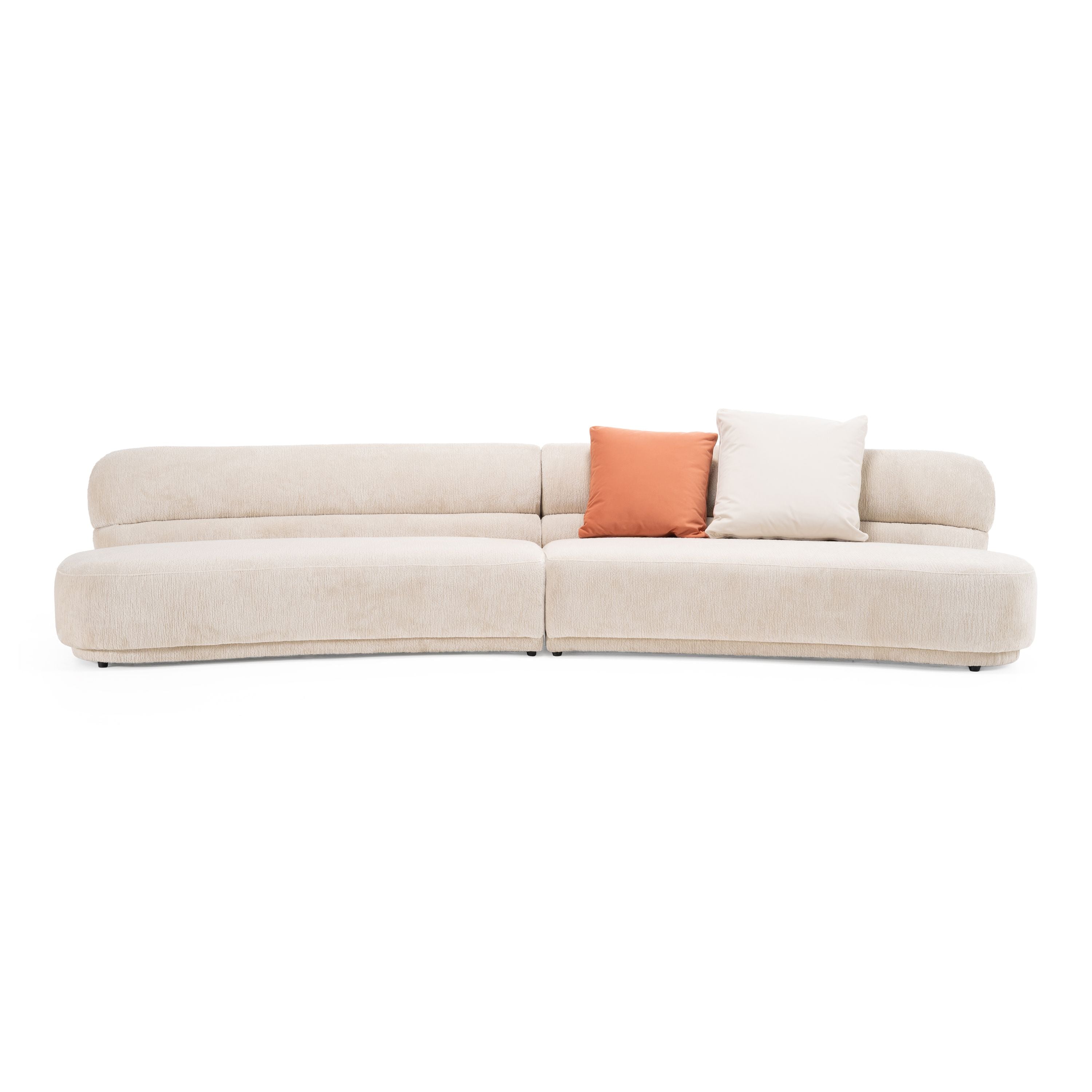 Knight Modern Fabric Curved Sectional Sofa
