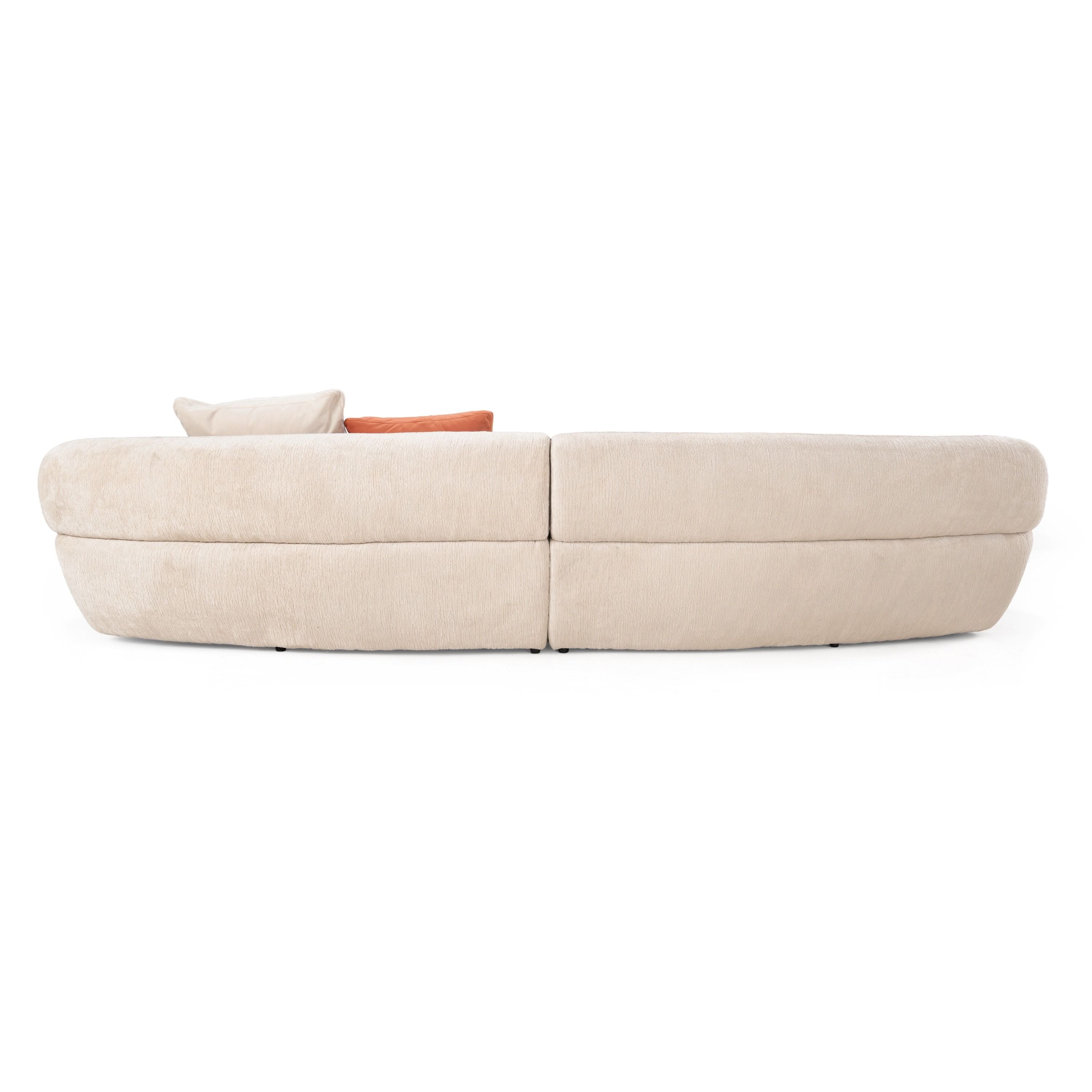 Knight Modern Fabric Curved Sectional Sofa