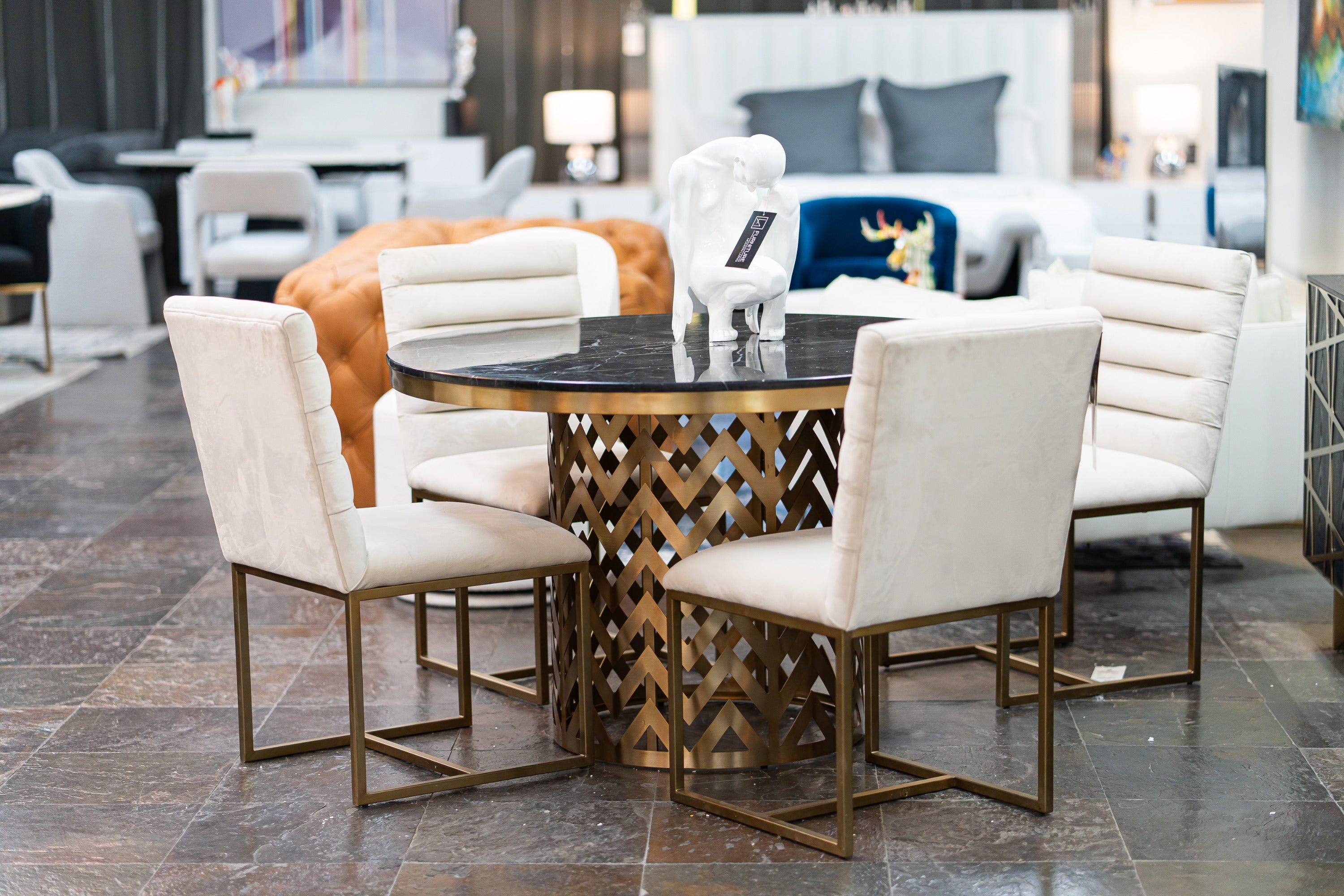 Kowal Glam Marble Dining Table