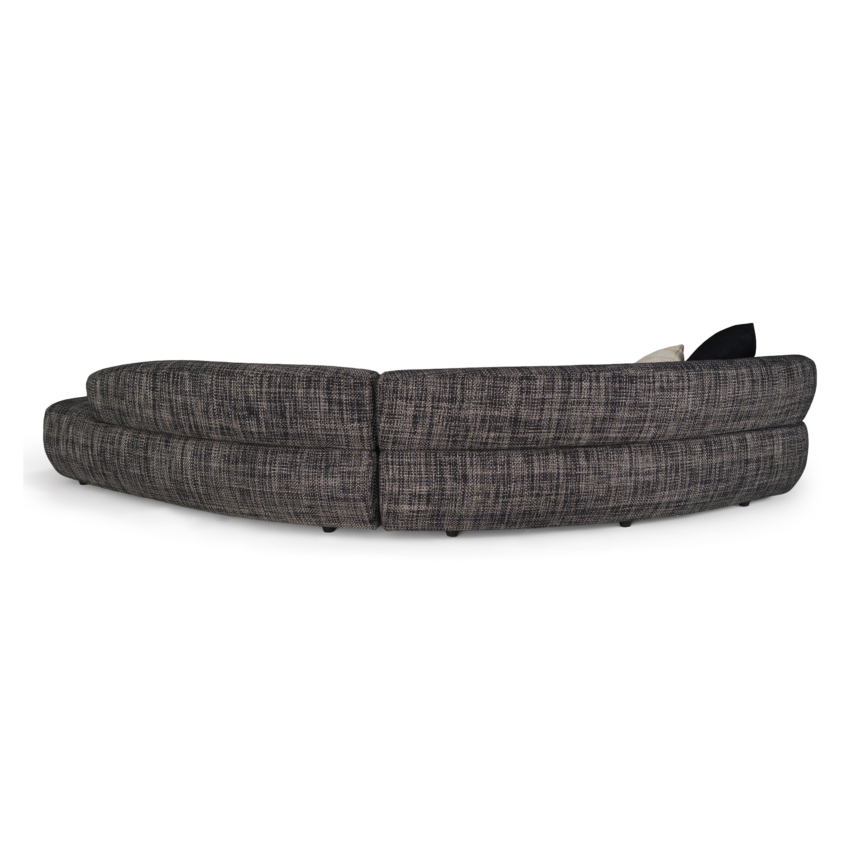 Lakota Modern Fabric Curved Sectional Sofa