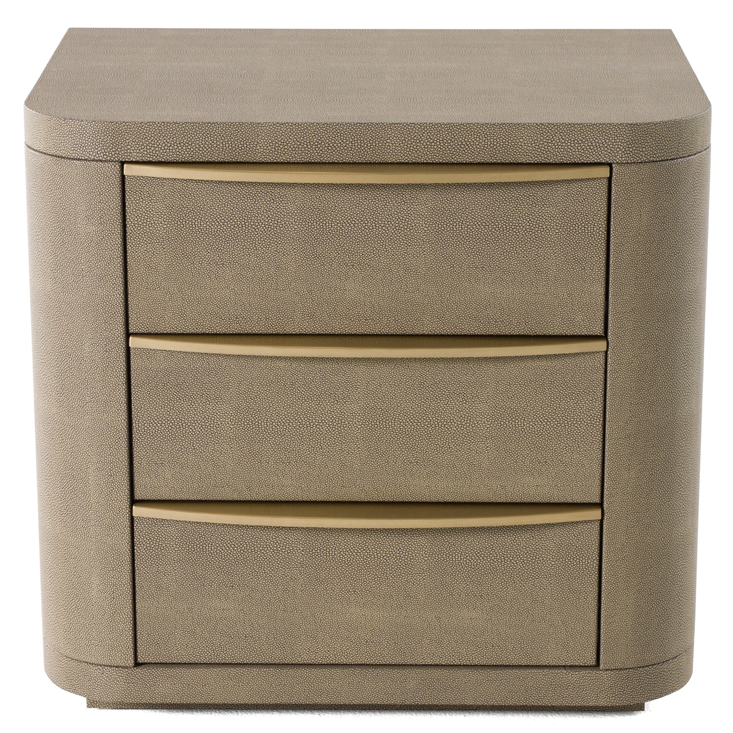 Lois Modern Shagreen Nightstand
