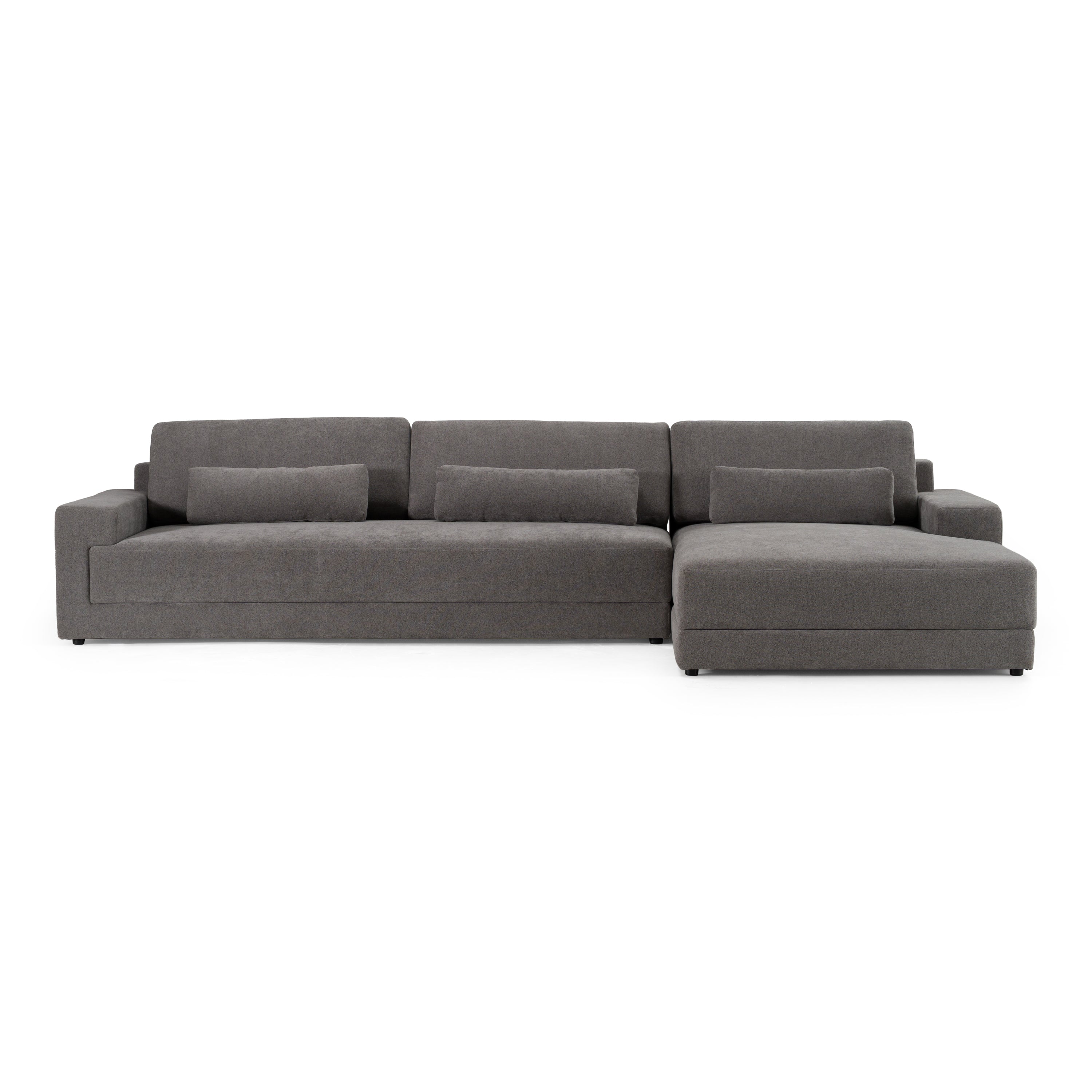 Loki Modern Fabric Right Facing Sectional Sofa