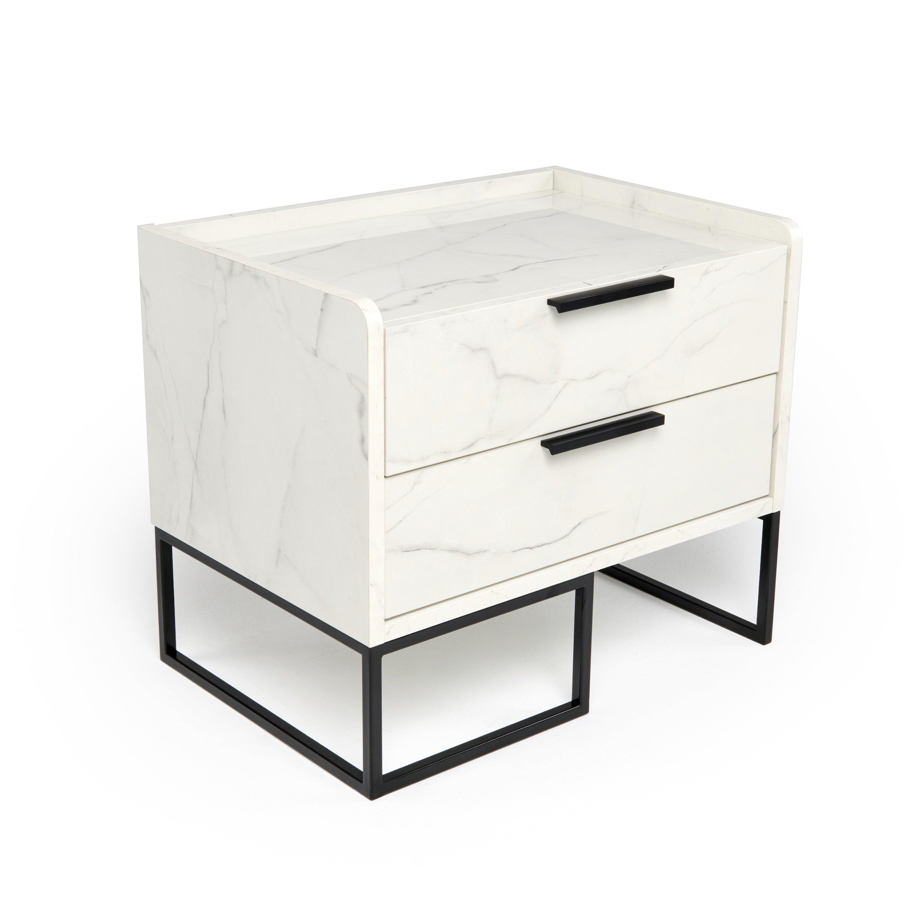 Marbella Italian Modern Marble Nightstand