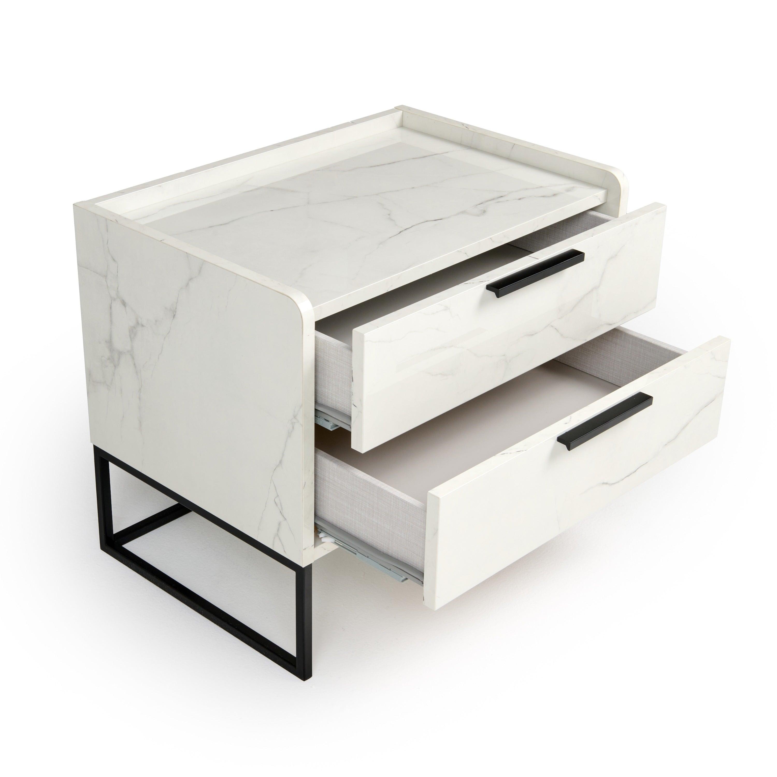 Marbella Italian Modern Marble Nightstand