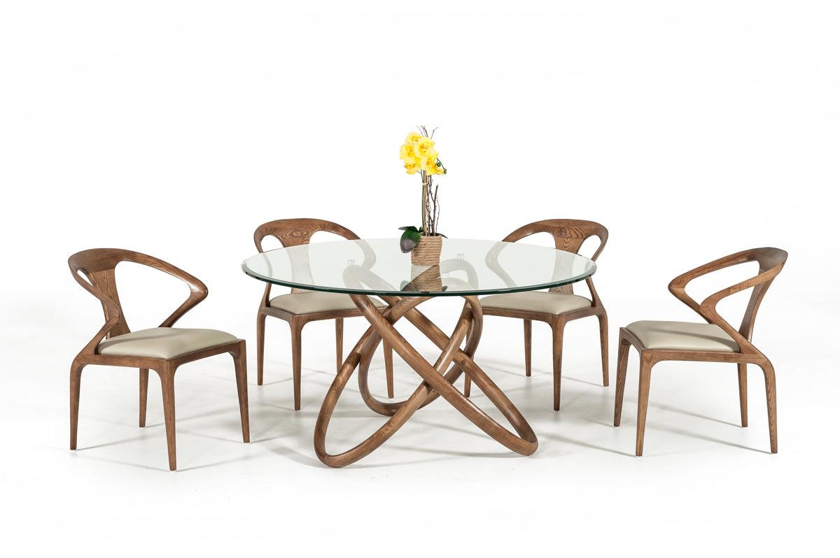Mason Modern Round Glass Dining Table