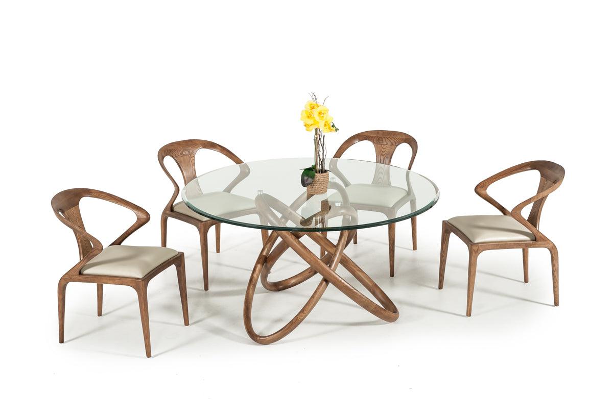 Mason Modern Round Glass Dining Table