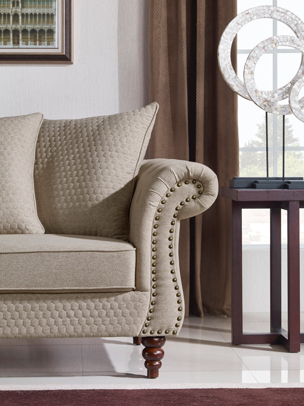 Nadine Transitional Fabric Loveseat