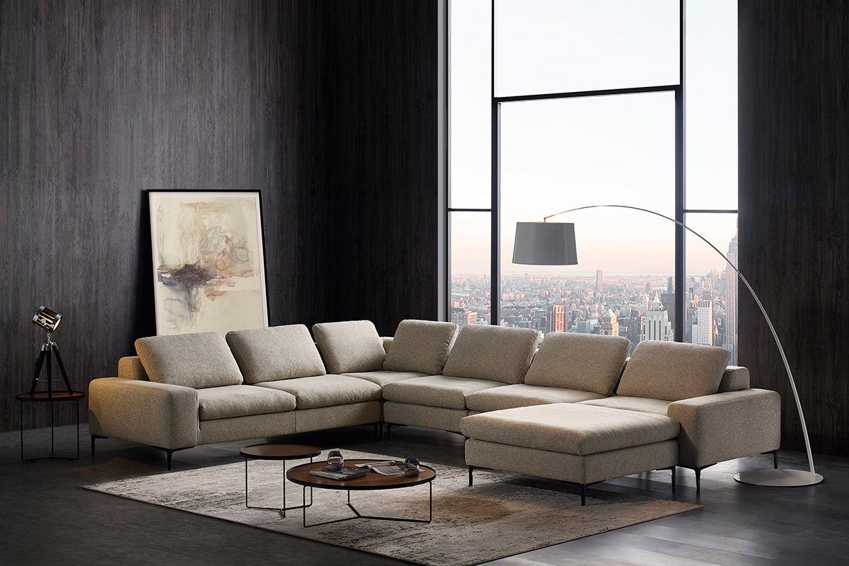 Cascade Modern Fabric U Shaped Sectional Sofa