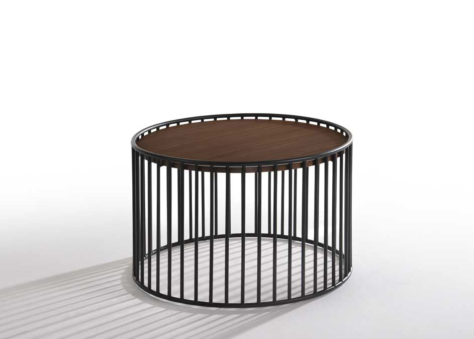 Modrest Bronson Modern Walnut & Round End Table-End Table-VIG-Wall2Wall Furnishings