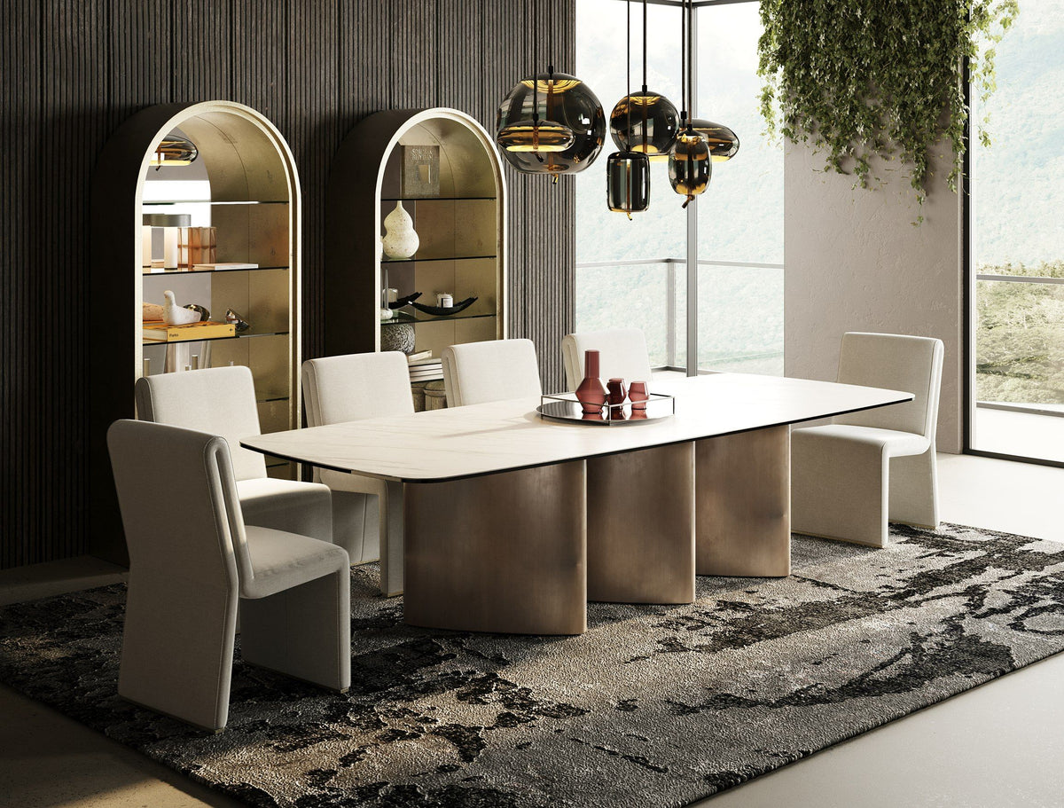 Bounty Modern Ceramic and Antique Dining Table