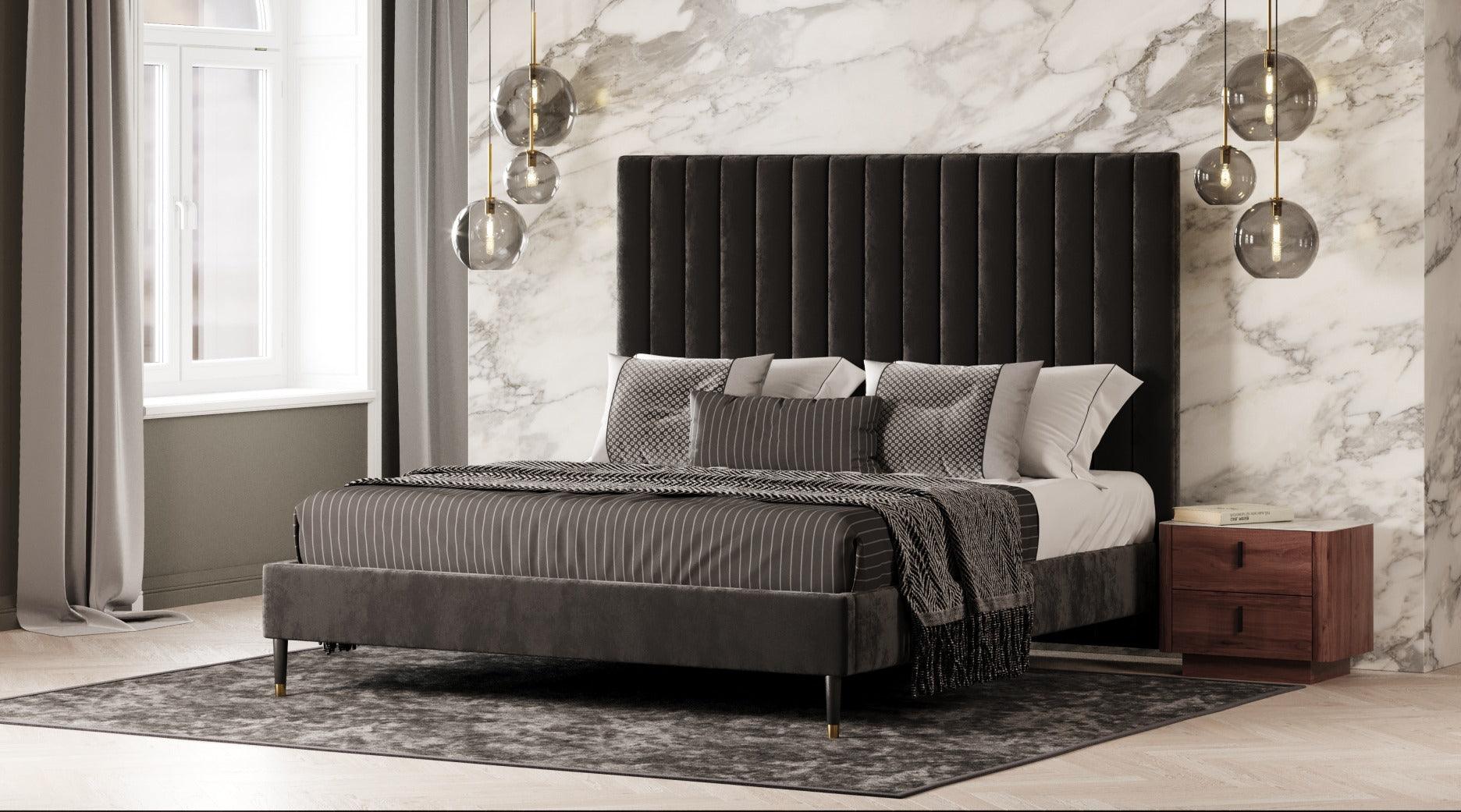 Hemlock Modern Velvet Bed
