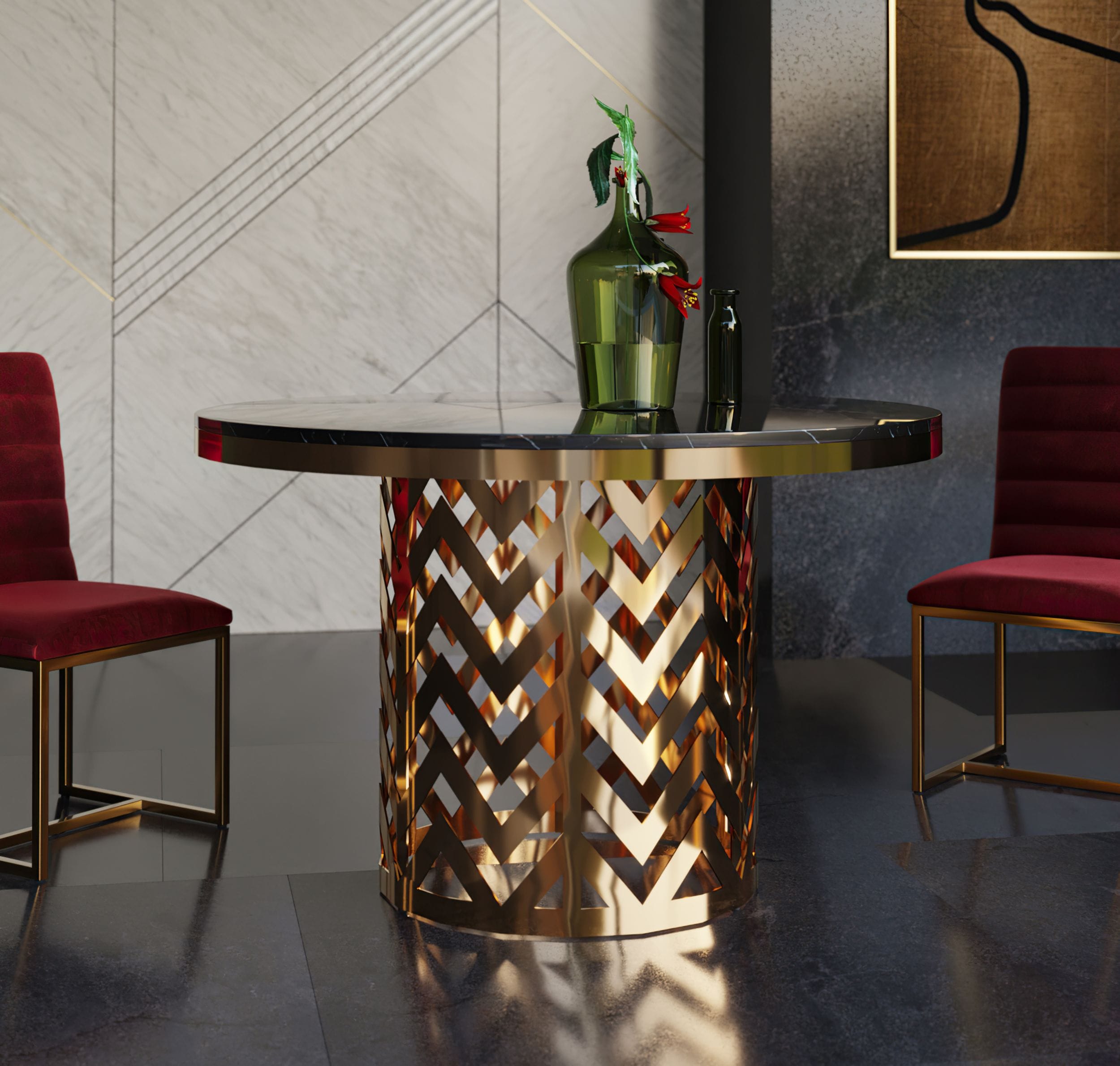 Kowal Glam Marble Dining Table