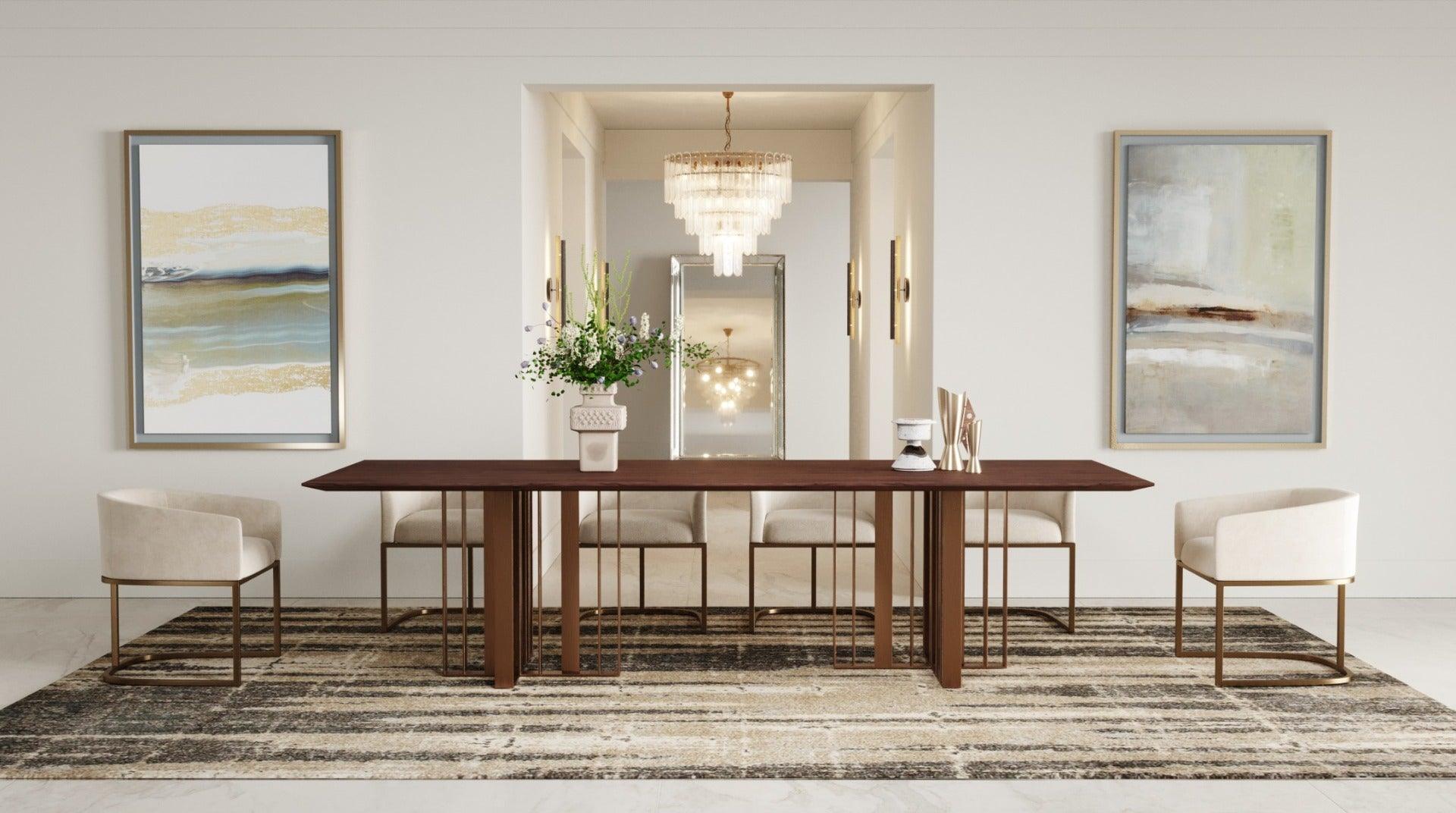 Livia Modern Stainless Steel Dining Table