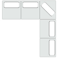 Divani Casa Mondo Modern Modular Fabric Sectional Sofa 5 Piece Sectional