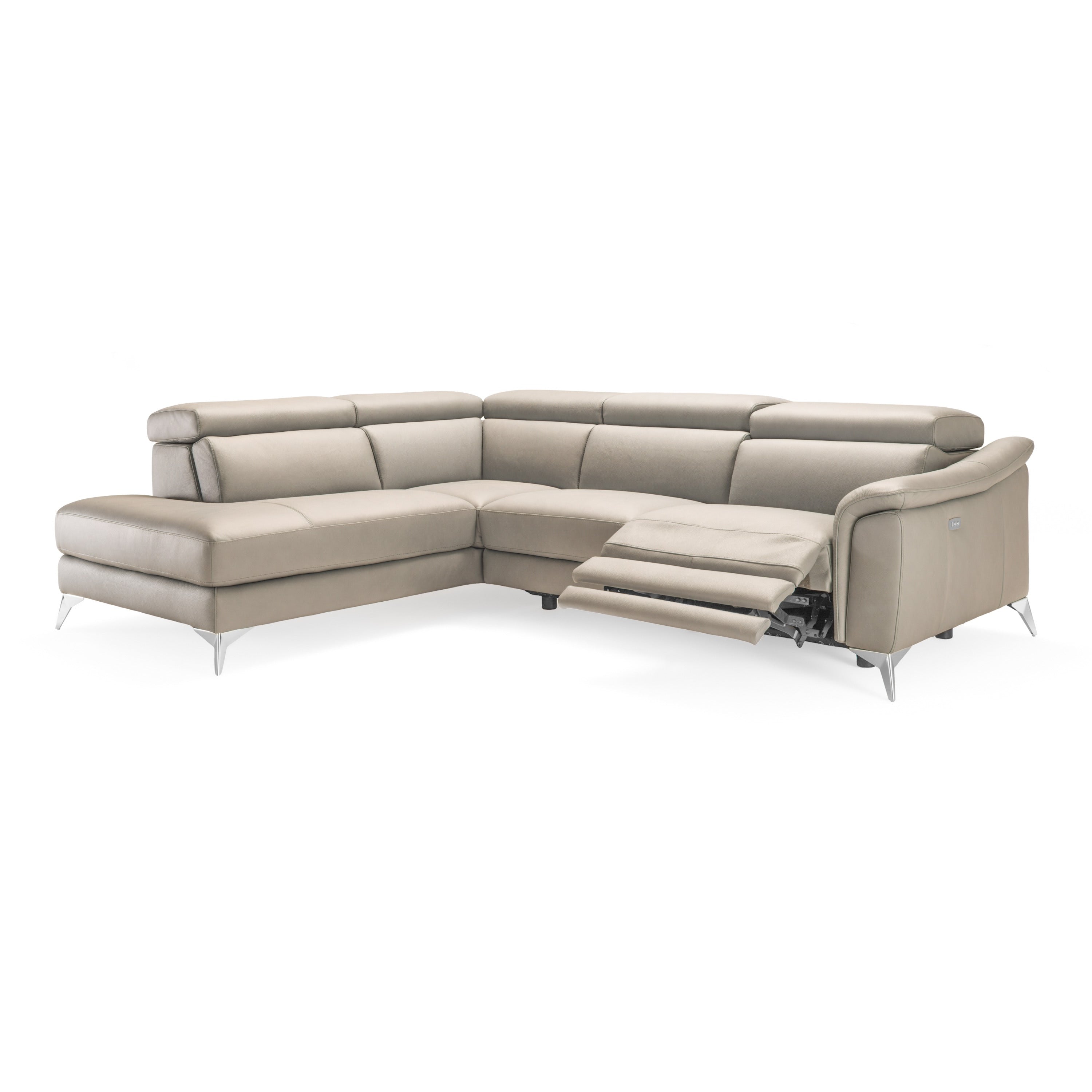 Monte Carlo Italian Modern Leather LAF Sectional Sofa