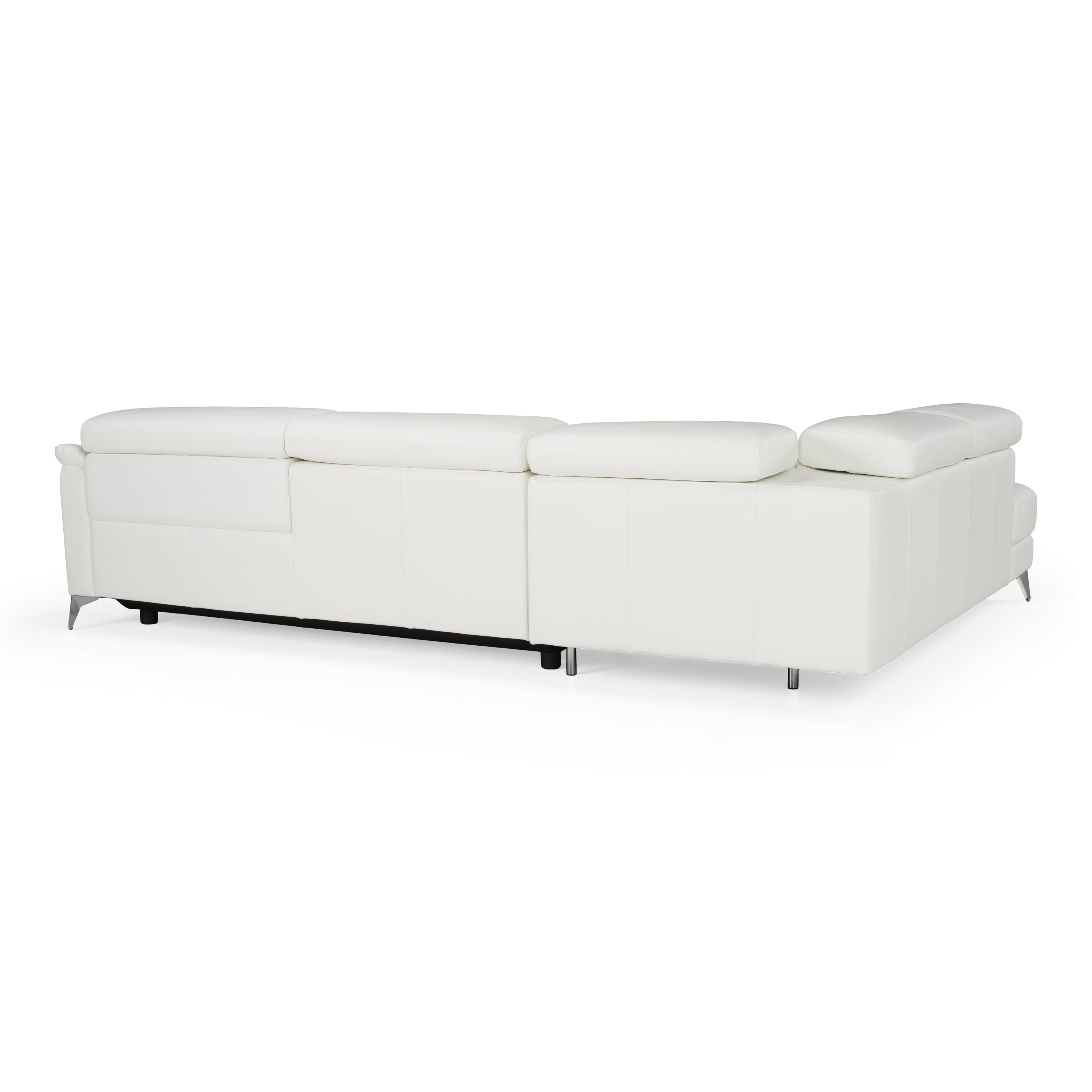 Monte Carlo Italian Modern Leather Left Facing Sectional Sofa