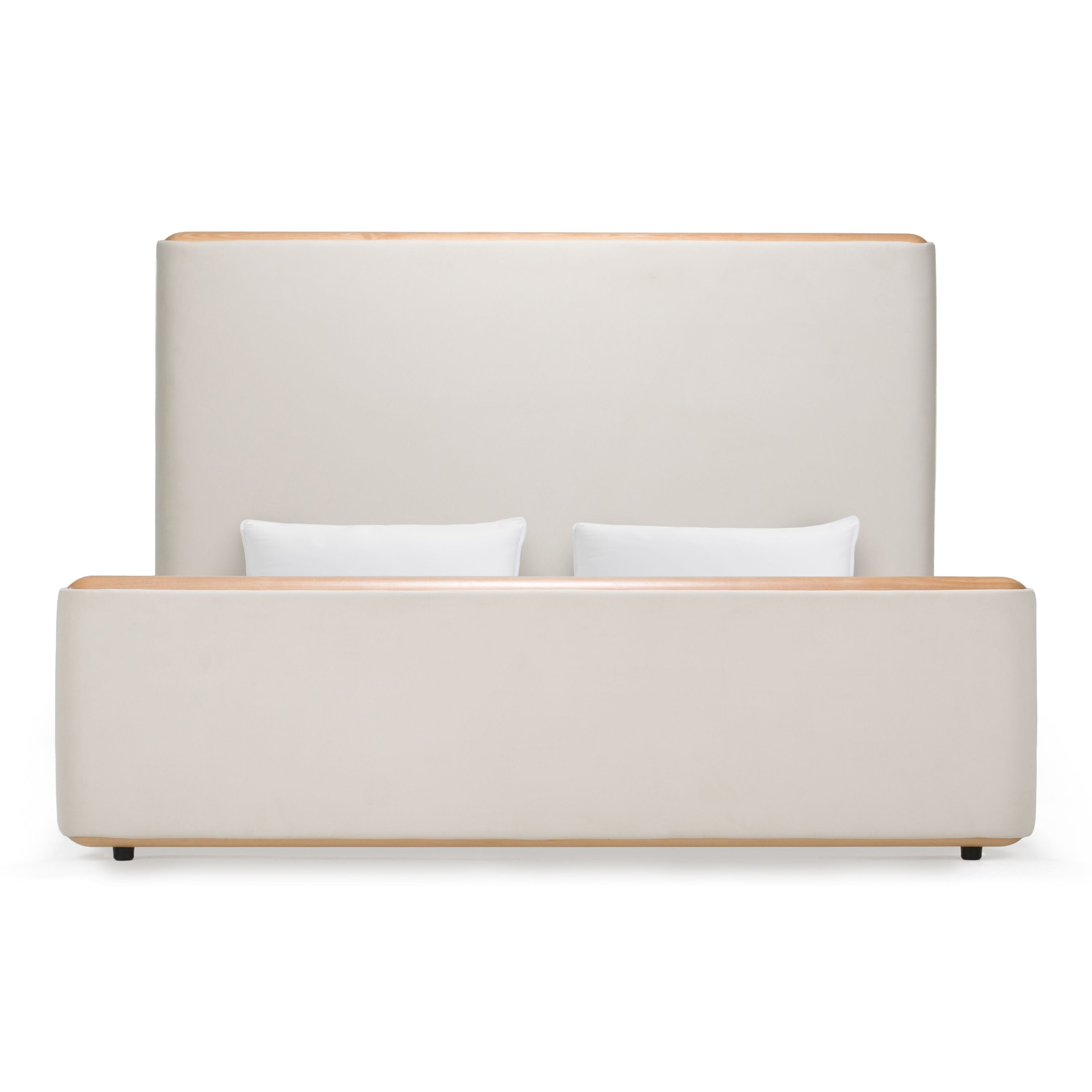 Mora - Modern Fabric and Wood Bed