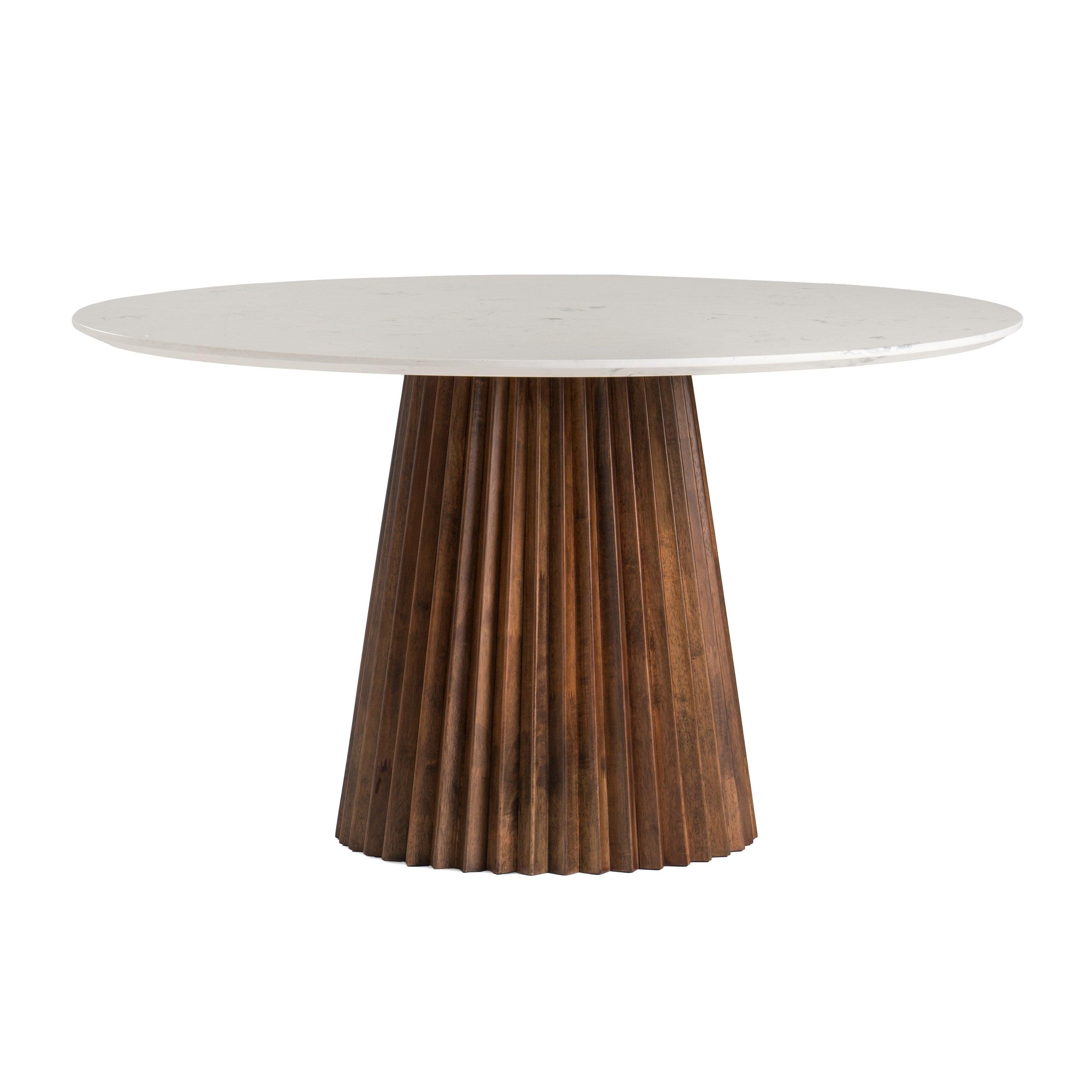 Nancy and Weiss Mid-Century Modern Marble Dining Table Set