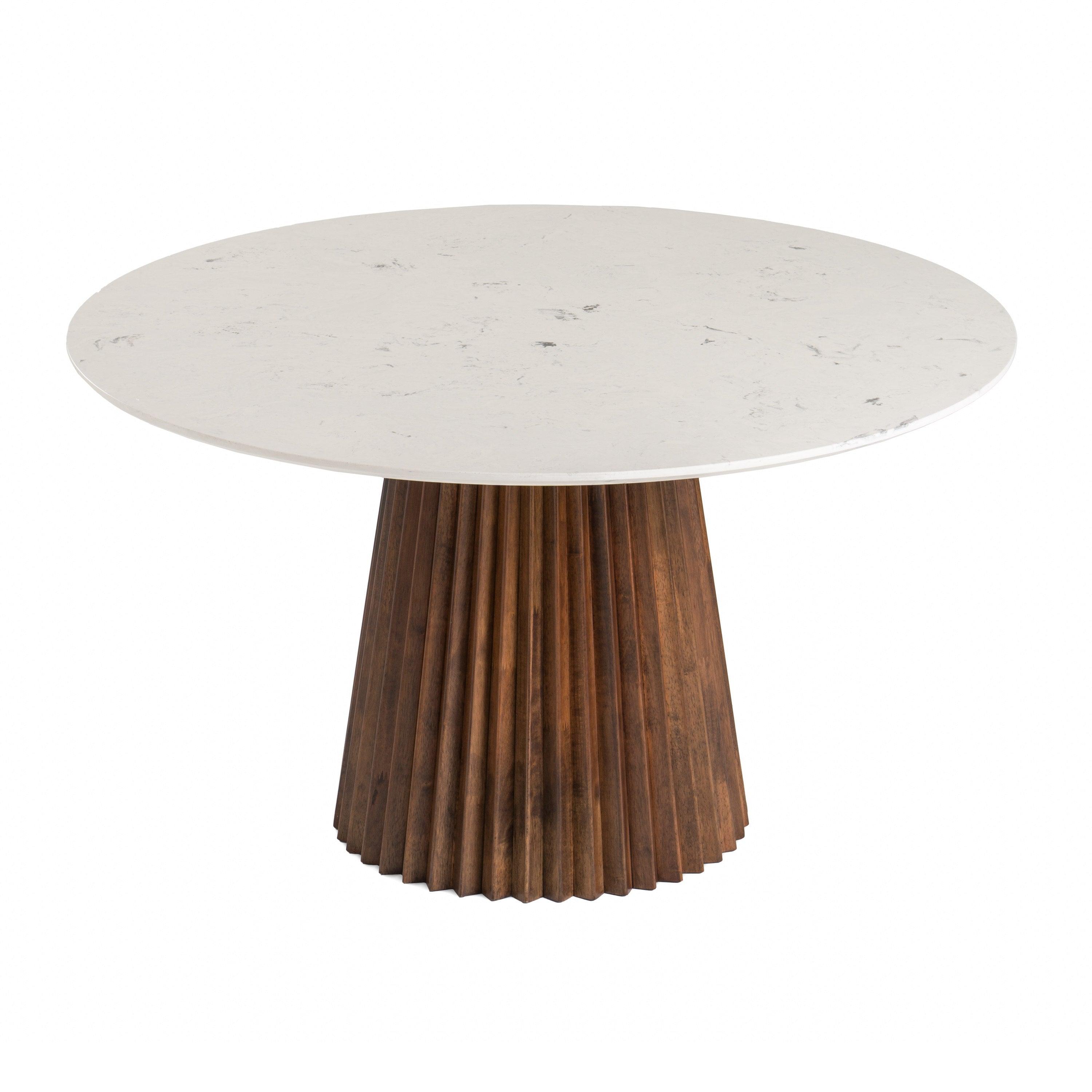 Nancy and Weiss Mid-Century Modern Marble Dining Table Set