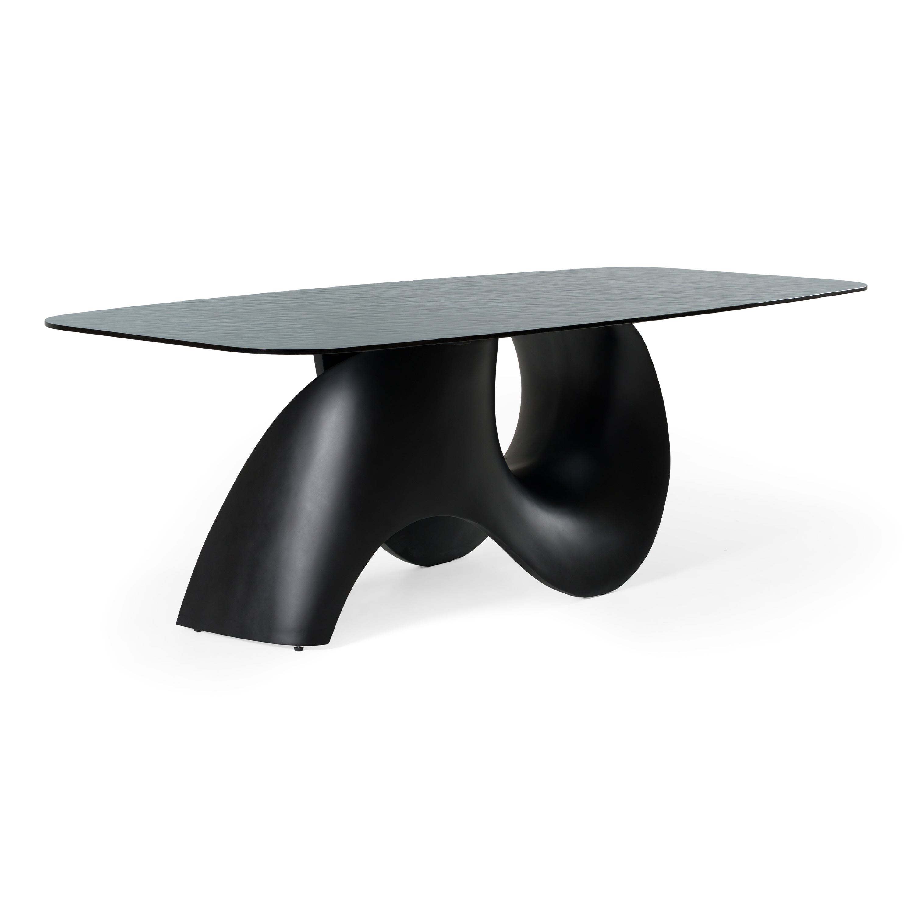 Neptune Modern Wave Glass Dining Table