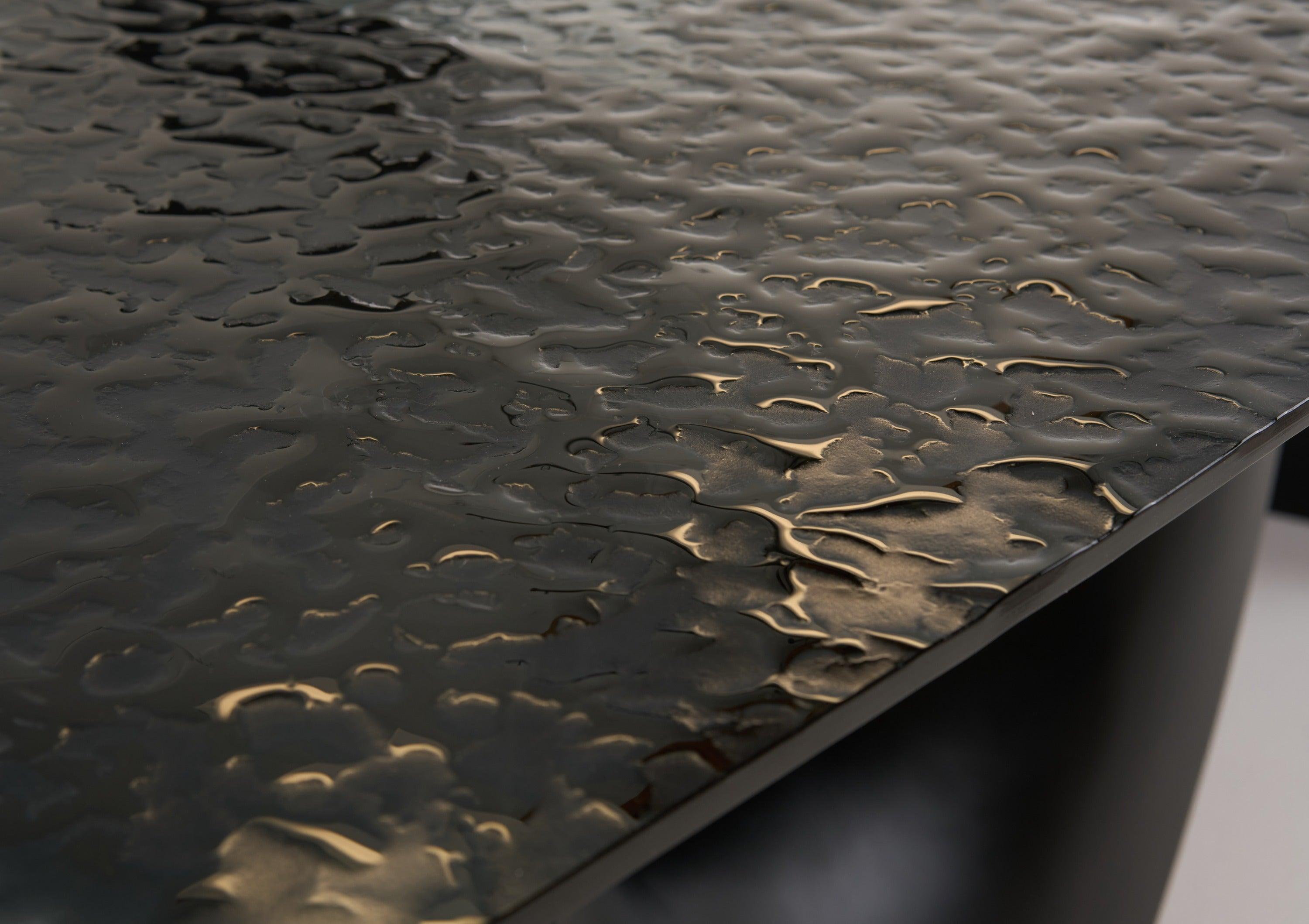 Neptune Modern Wave Glass Dining Table