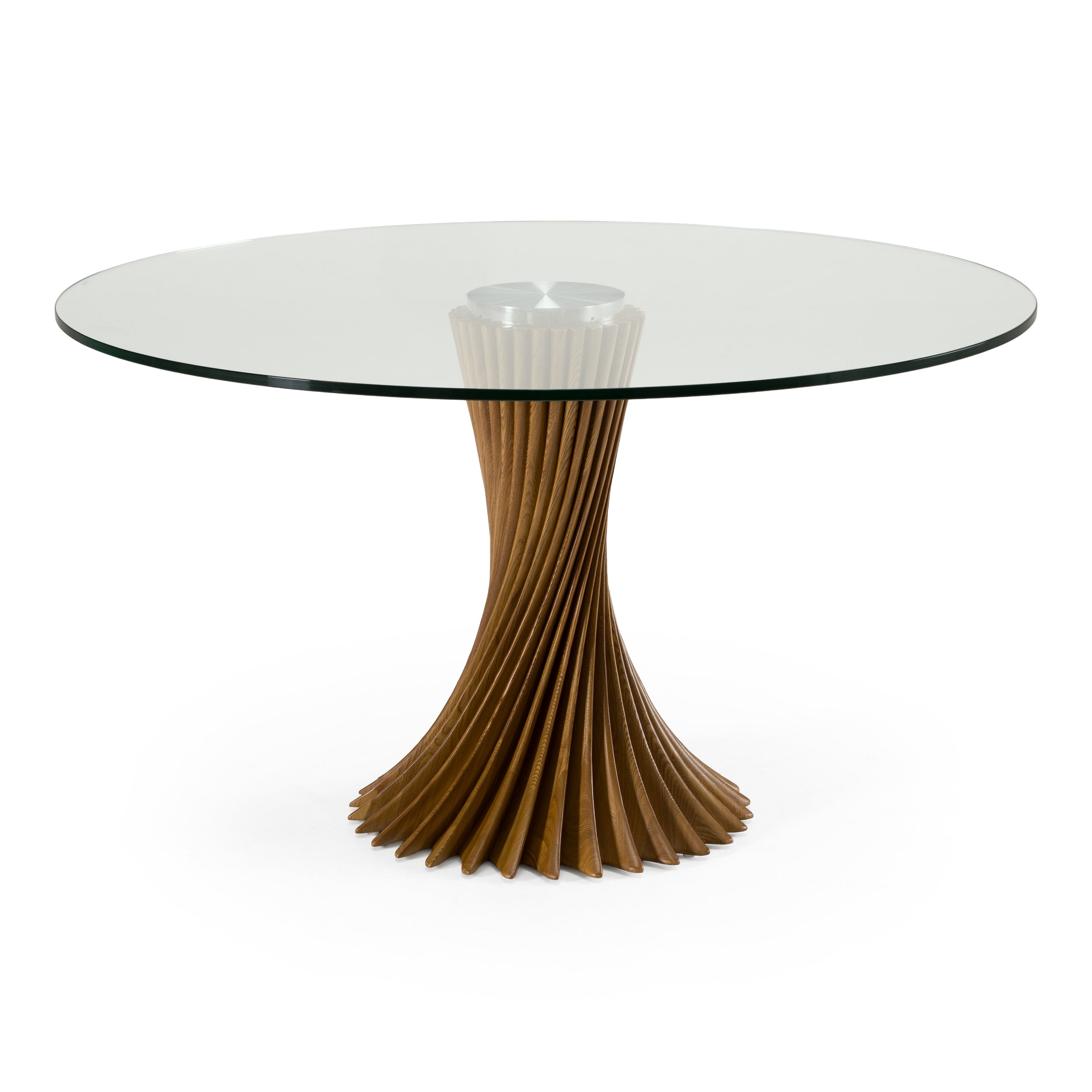 Ocasio Modern Glass and Round Dining Table