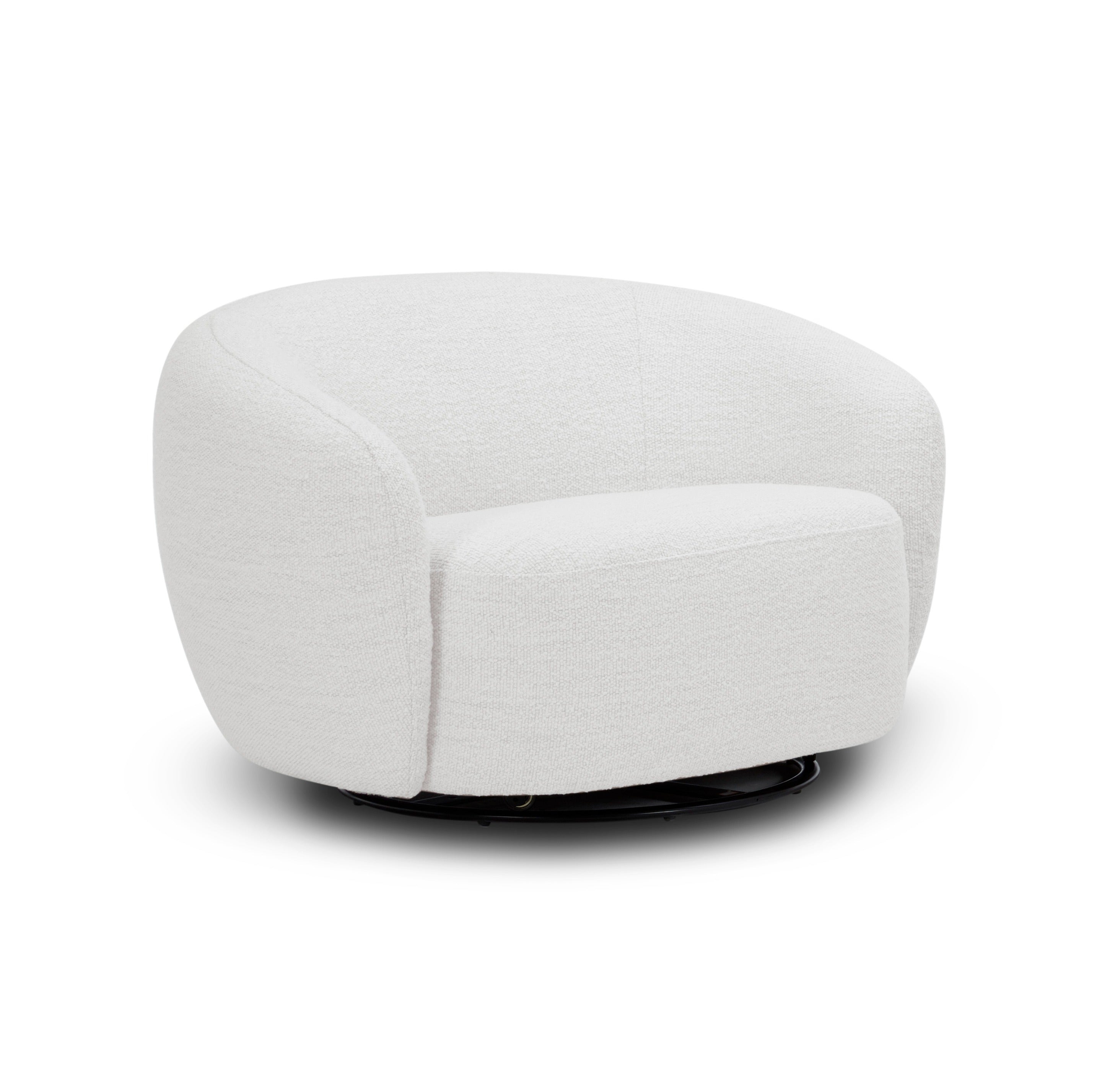 Modrest Omaha - Modern Swivel Off Fabric Chair-Lounge Chair-VIG-Wall2Wall Furnishings