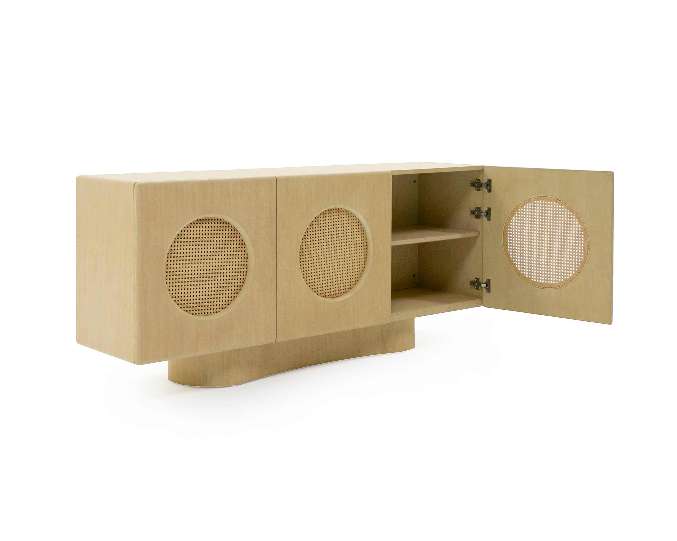 Osaka Modern Ash and Rattan Buffet