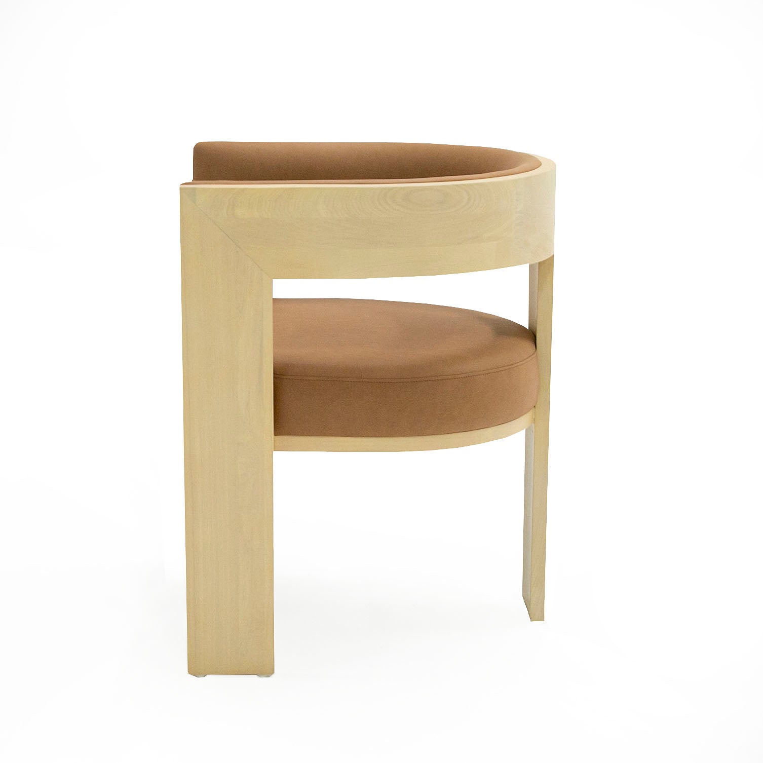 Nova Domus Osaka - Modern Natural Ash + Rust Fabric Dining Chair-Dining Chair-VIG-Wall2Wall Furnishings