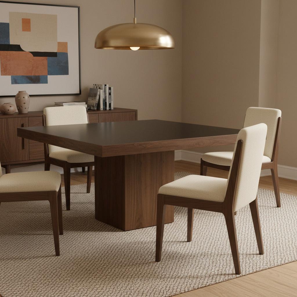 Osuna - Modern Glass and Square Dining Table