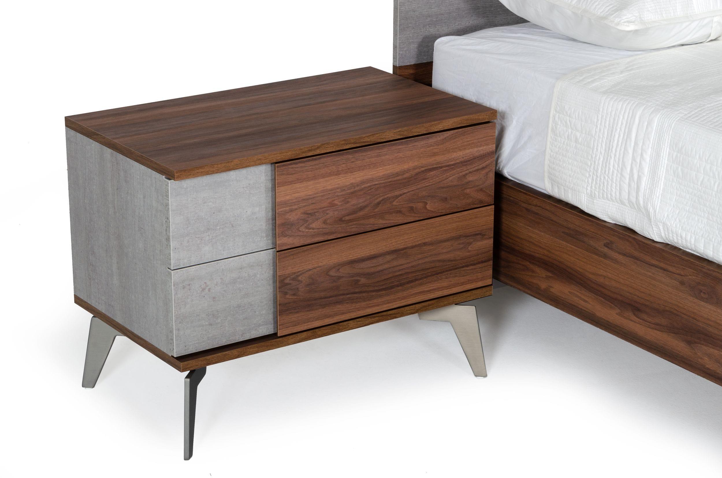 Palermo Modern Italian Faux Concrete Nightstand