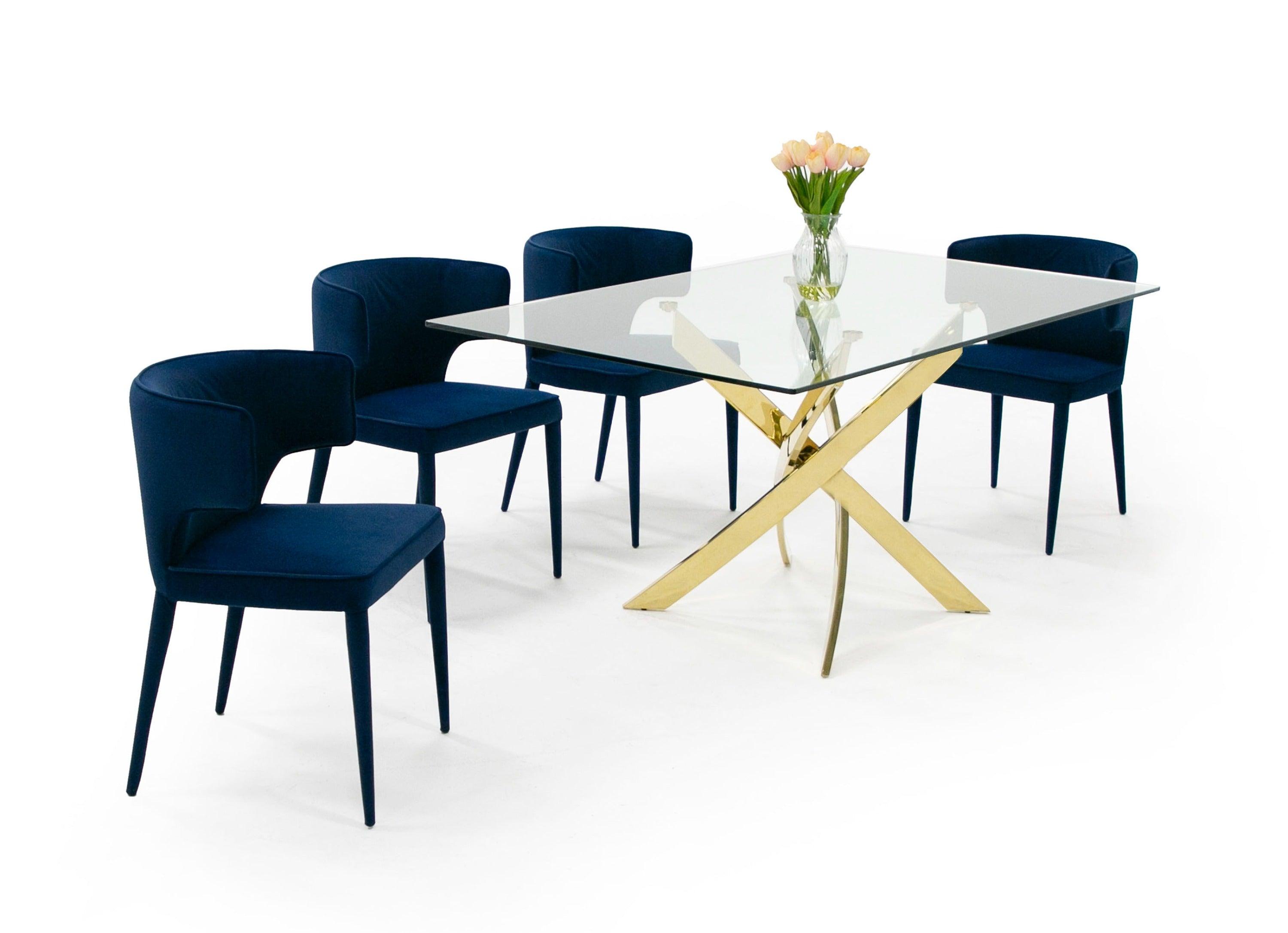 Pyrite Modern Glass and Dining Table