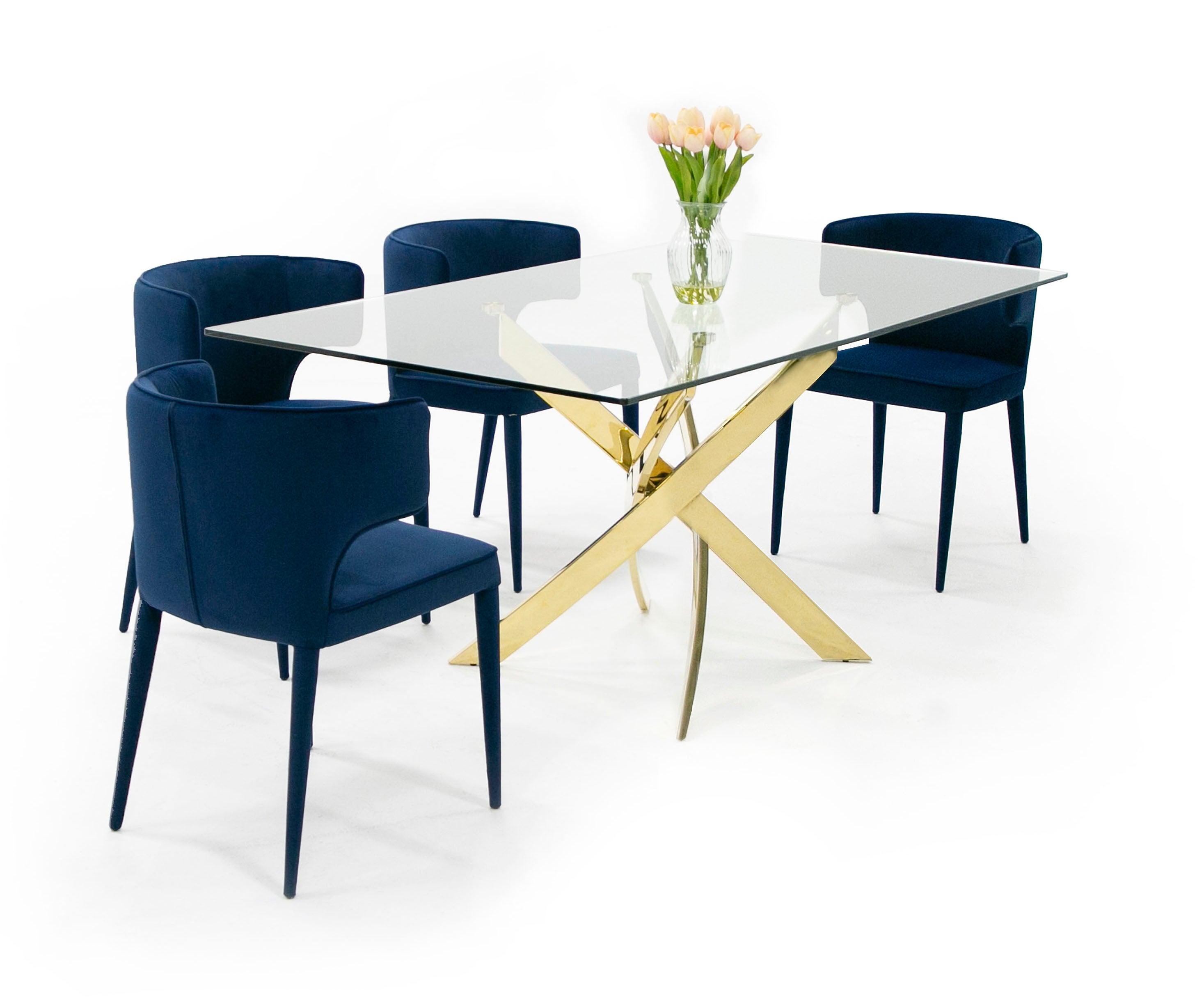 Pyrite Modern Glass and Dining Table