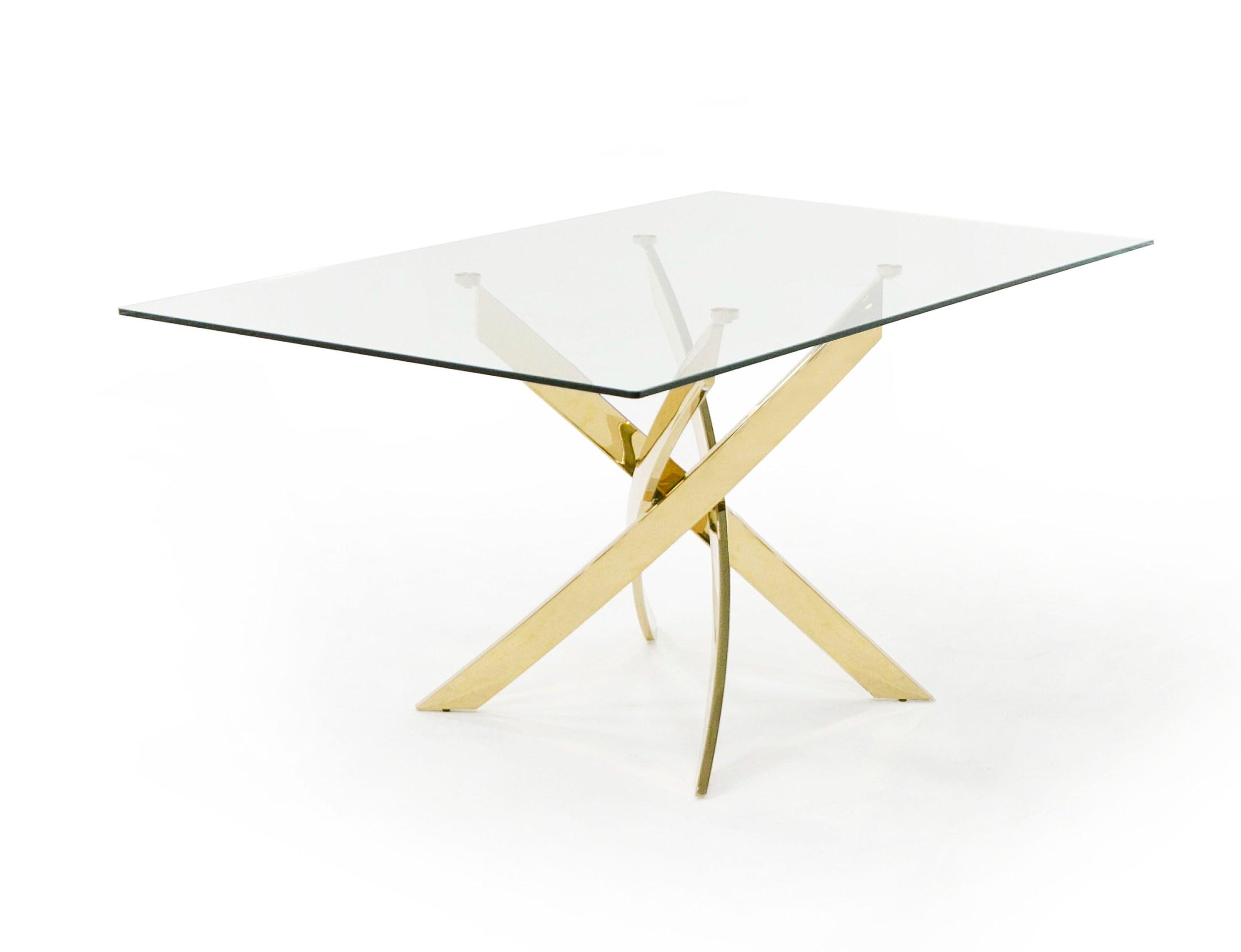 Pyrite Modern Glass and Dining Table