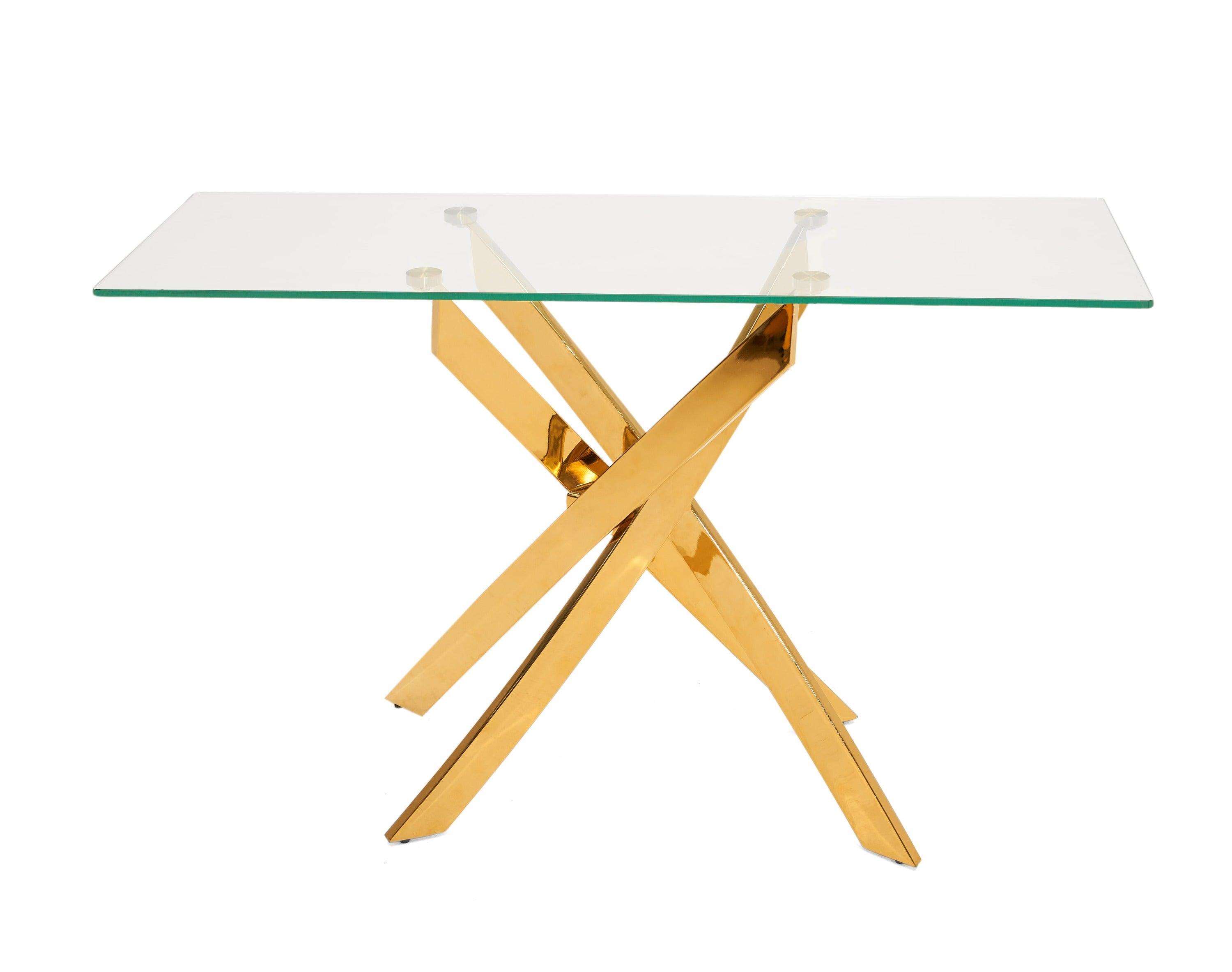 Pyrite Modern Glass and Console Table