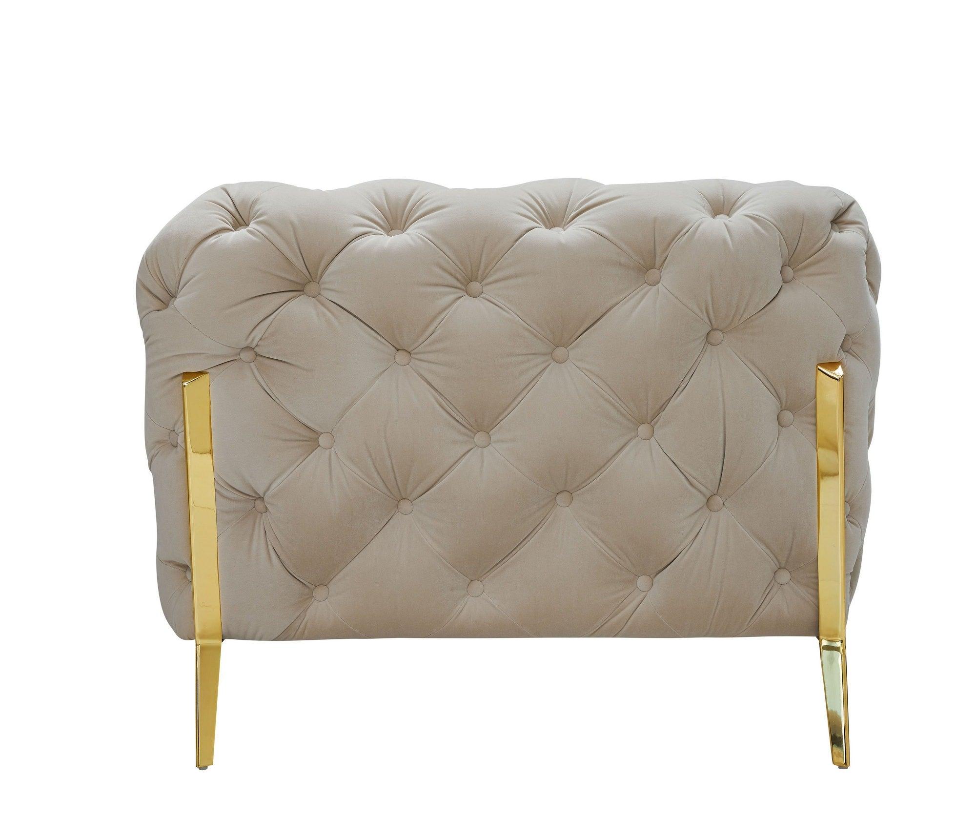 Quincey Transitional Velvet Loveseat