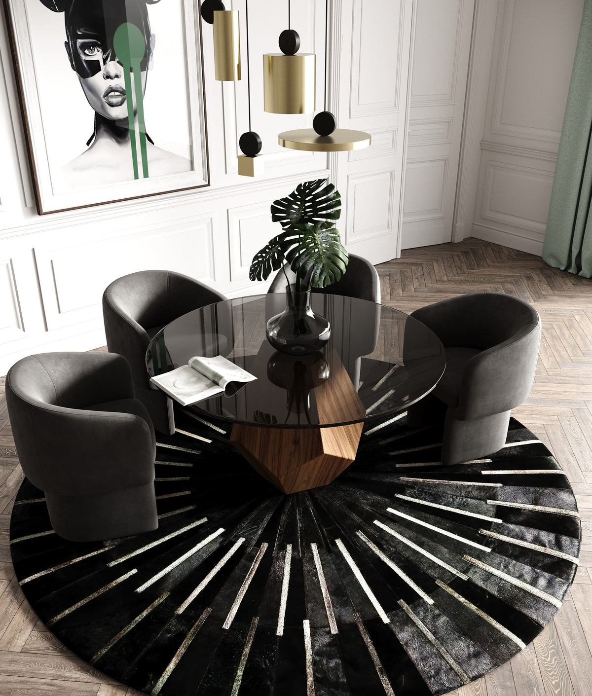 Rackham Mid-Century Round Dining Table
